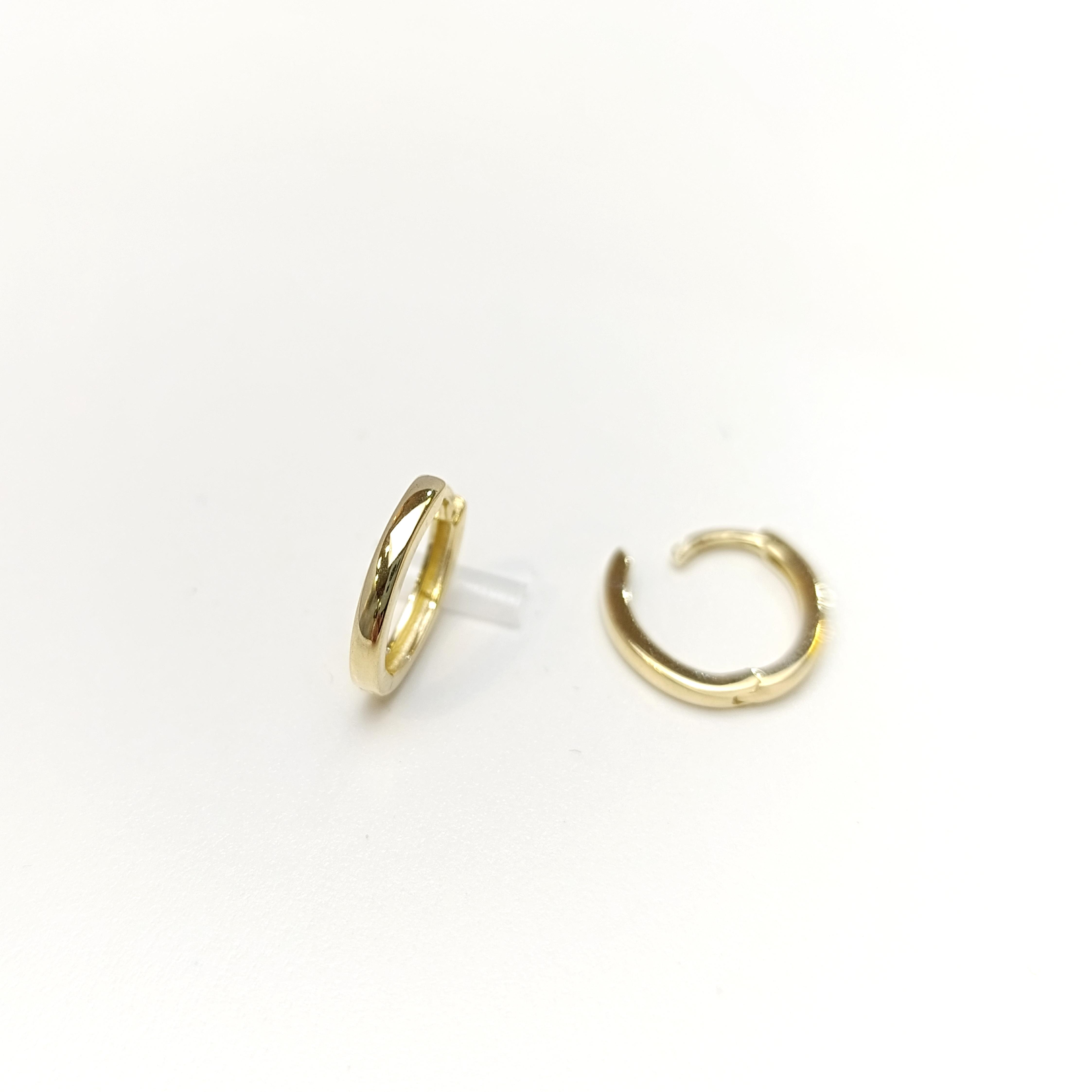 13.5mm Klasik Halka Küpe 14 Ayar Altın HD VİDEOLU