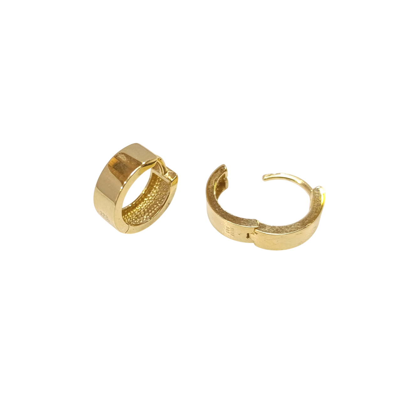 13mm Klasik Ray Halka Küpe 14 Ayar Altın HD VİDEOLU