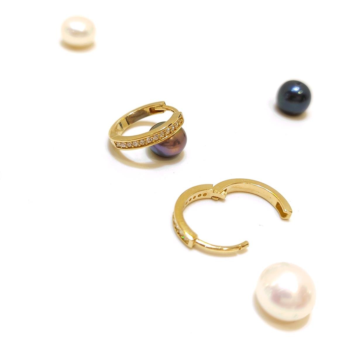 14mm Su Yolu Halka Küpe 14 Ayar Altın HD VİDEOLU