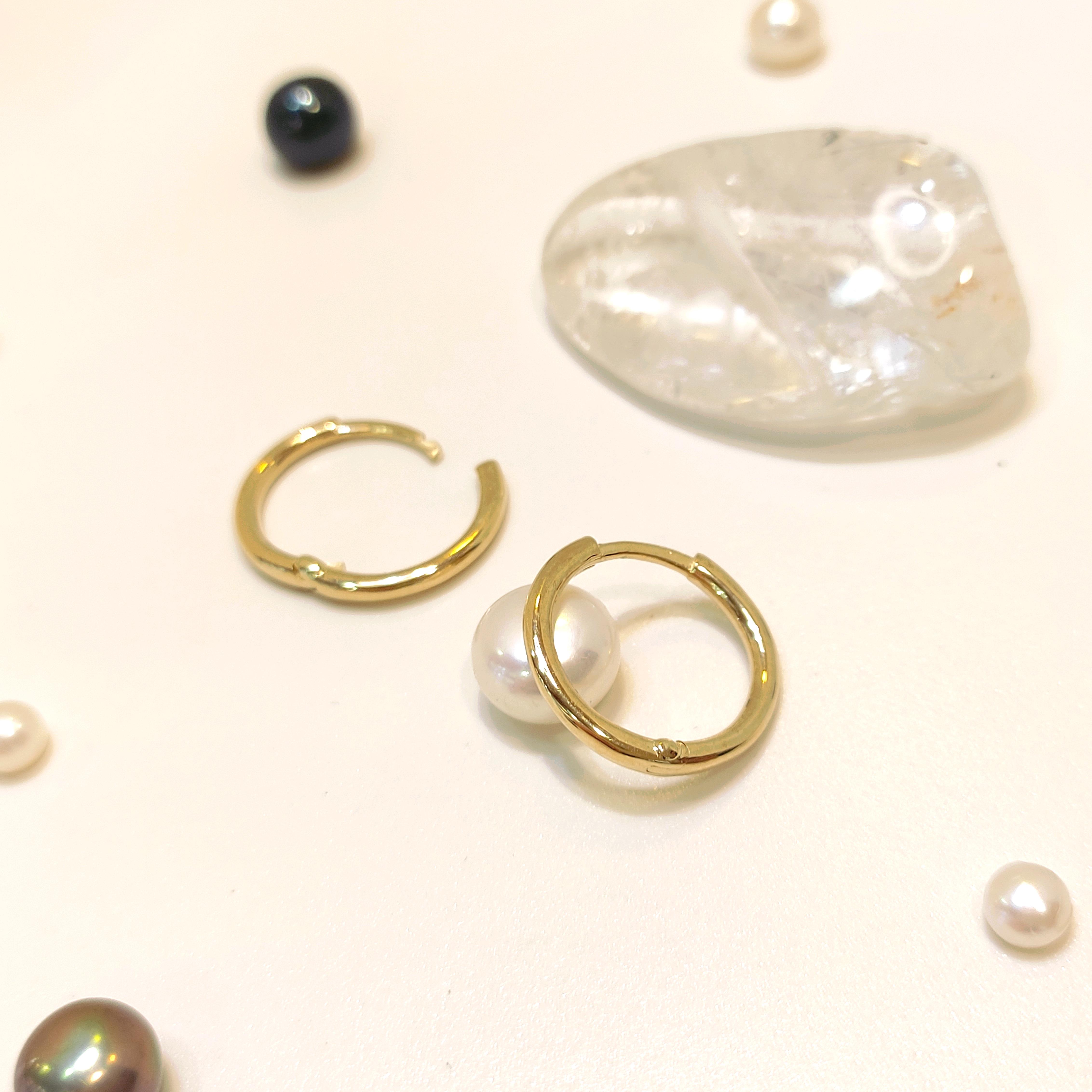 15mm Döküm Klaşik Halka Küpe 14 Ayar Altın 