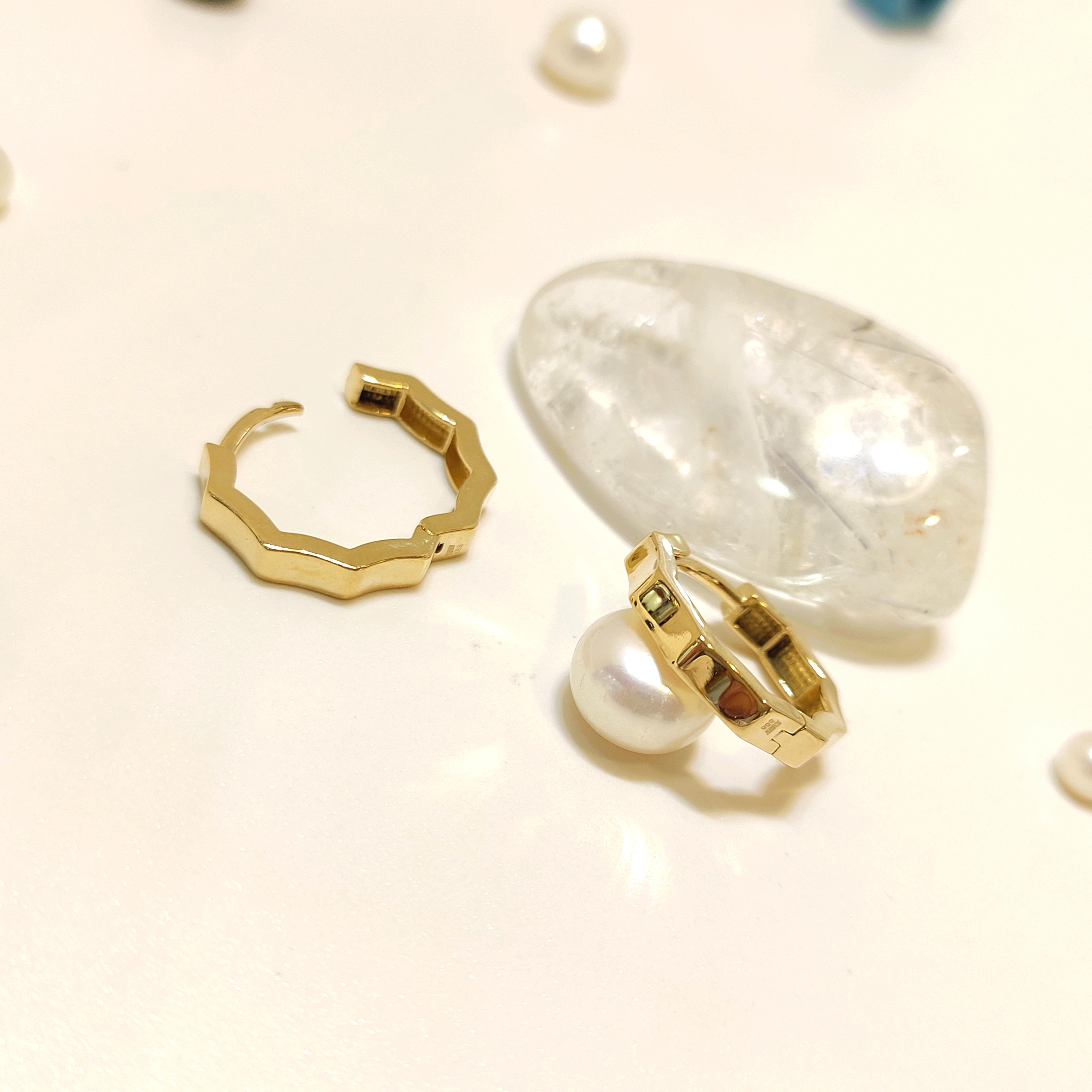 15mm Hagi Halka Küpe 14 Ayar Altın HD VİDEOLU