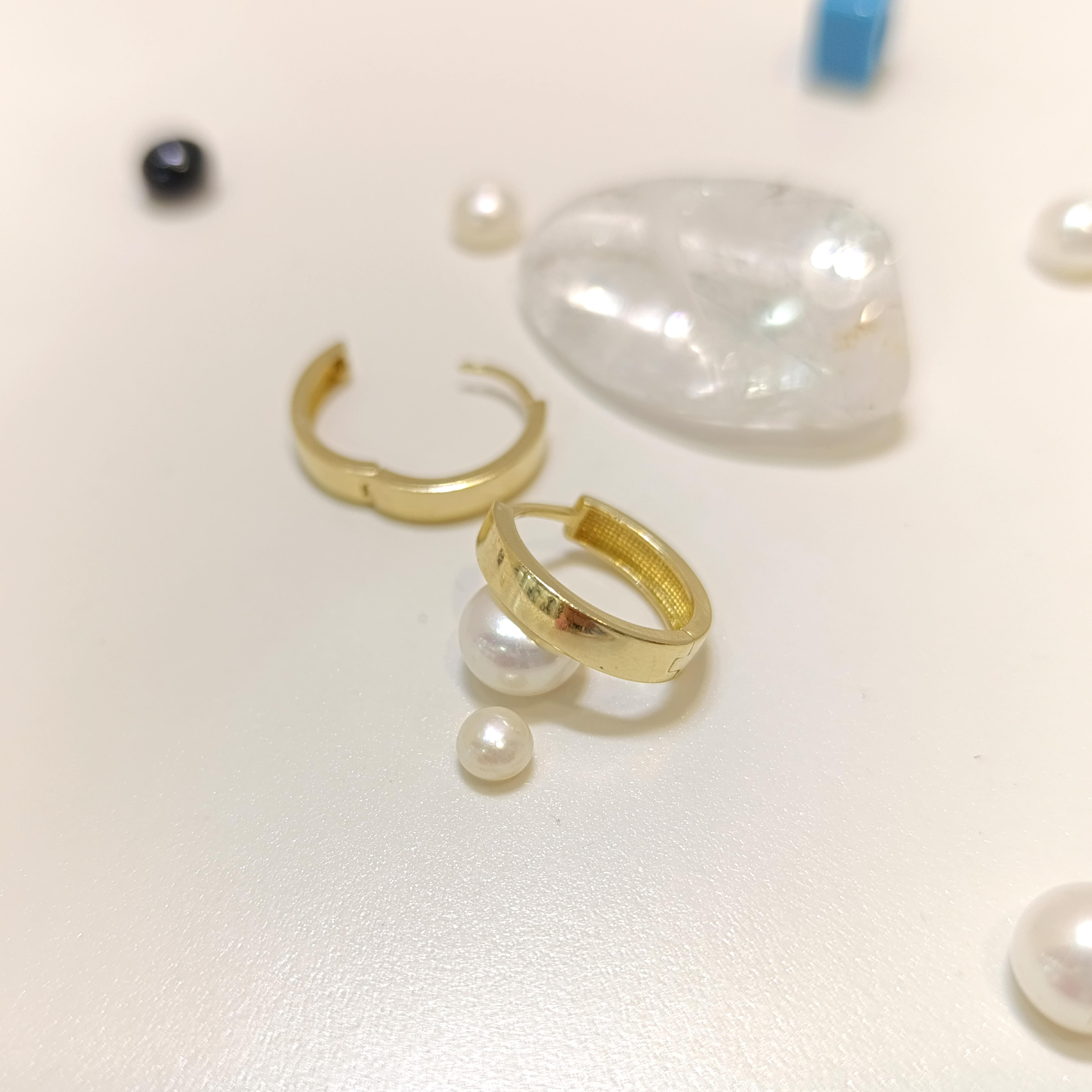 16mm Oval Klasik Ray Halka Küpe 14 Ayar Altın HD VİDEOLU