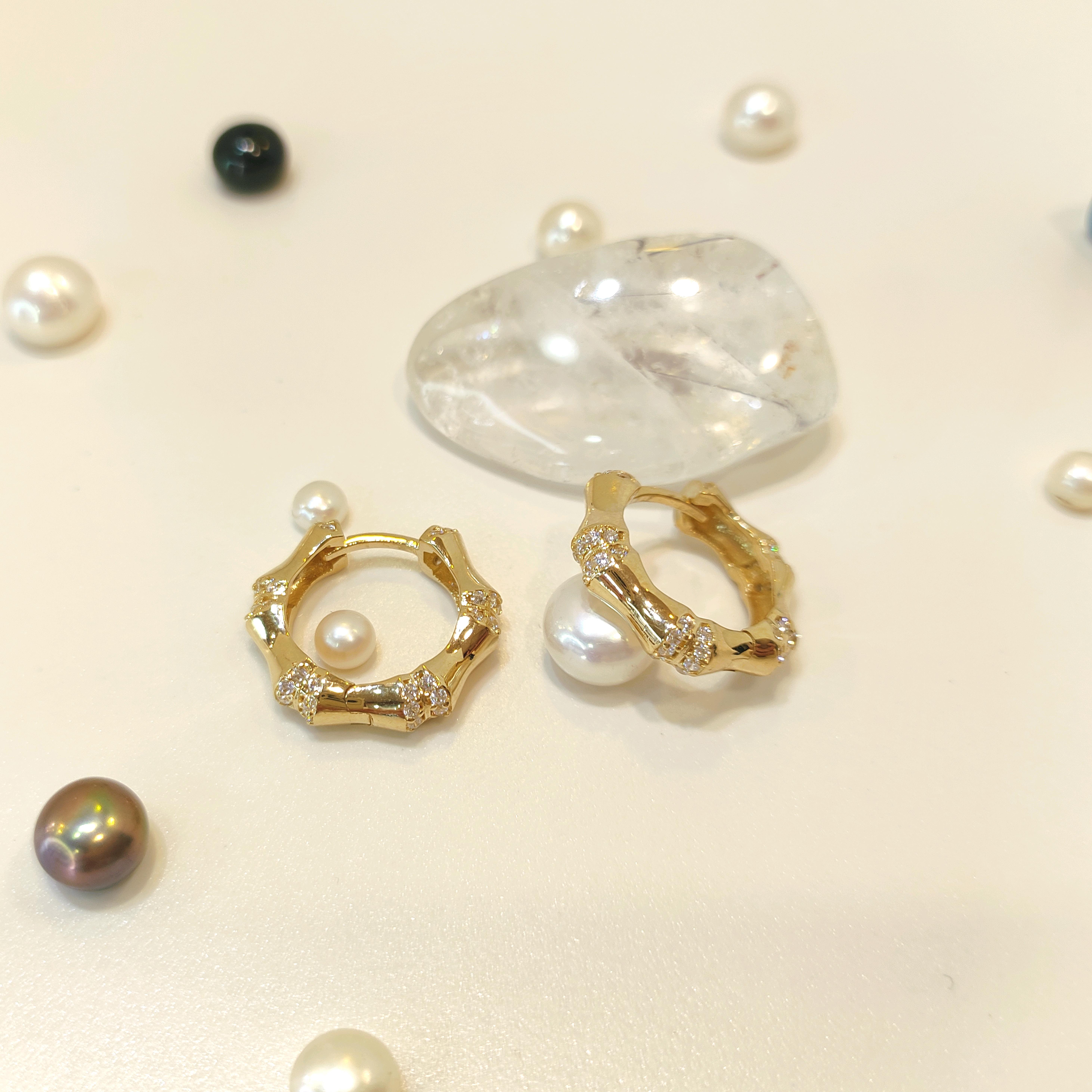 17.5mm Kemik Halka Küpe 14 Ayar Altın HD VİDEOLU