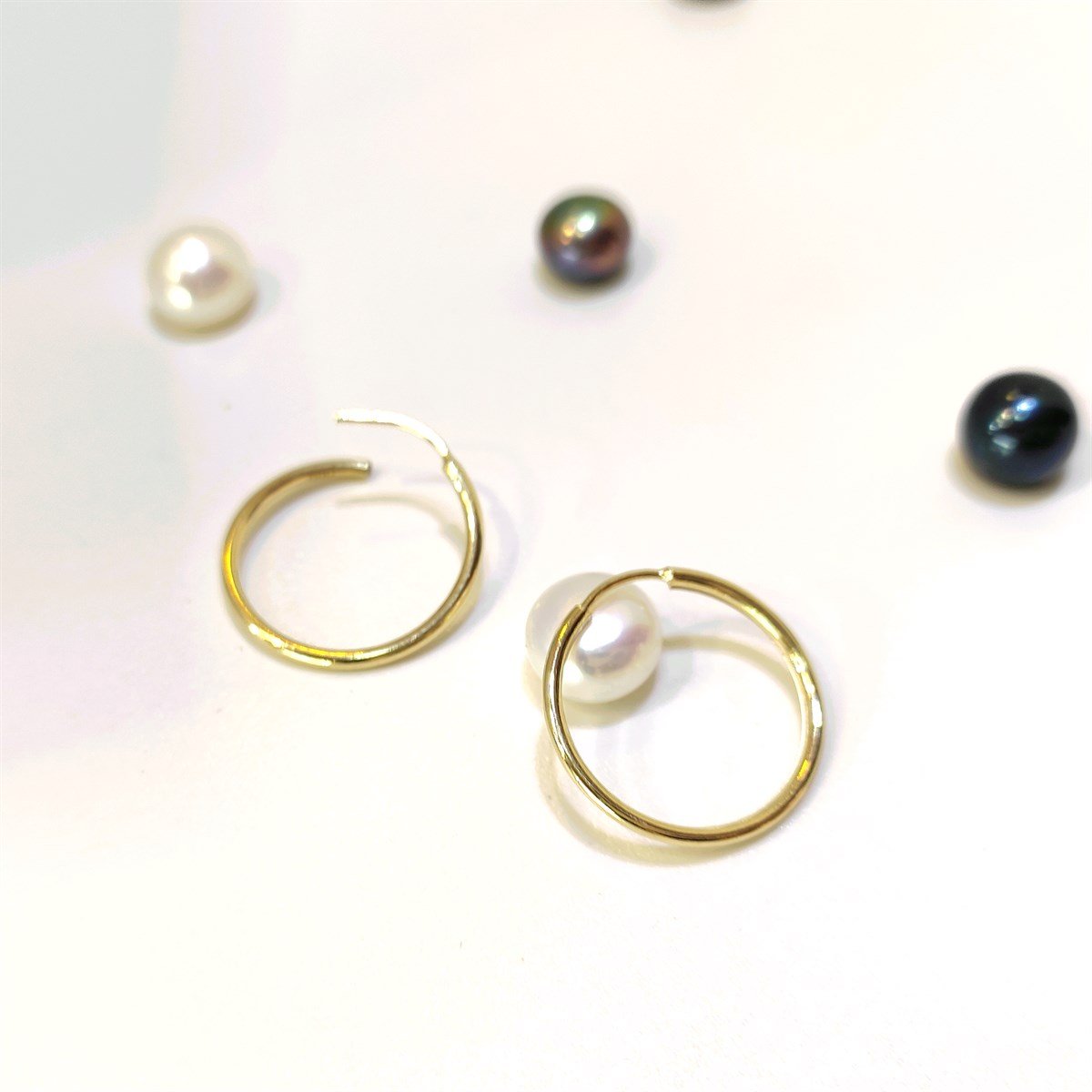 17.5mm Klasik Halka Küpe Altın HD VİDEOLU