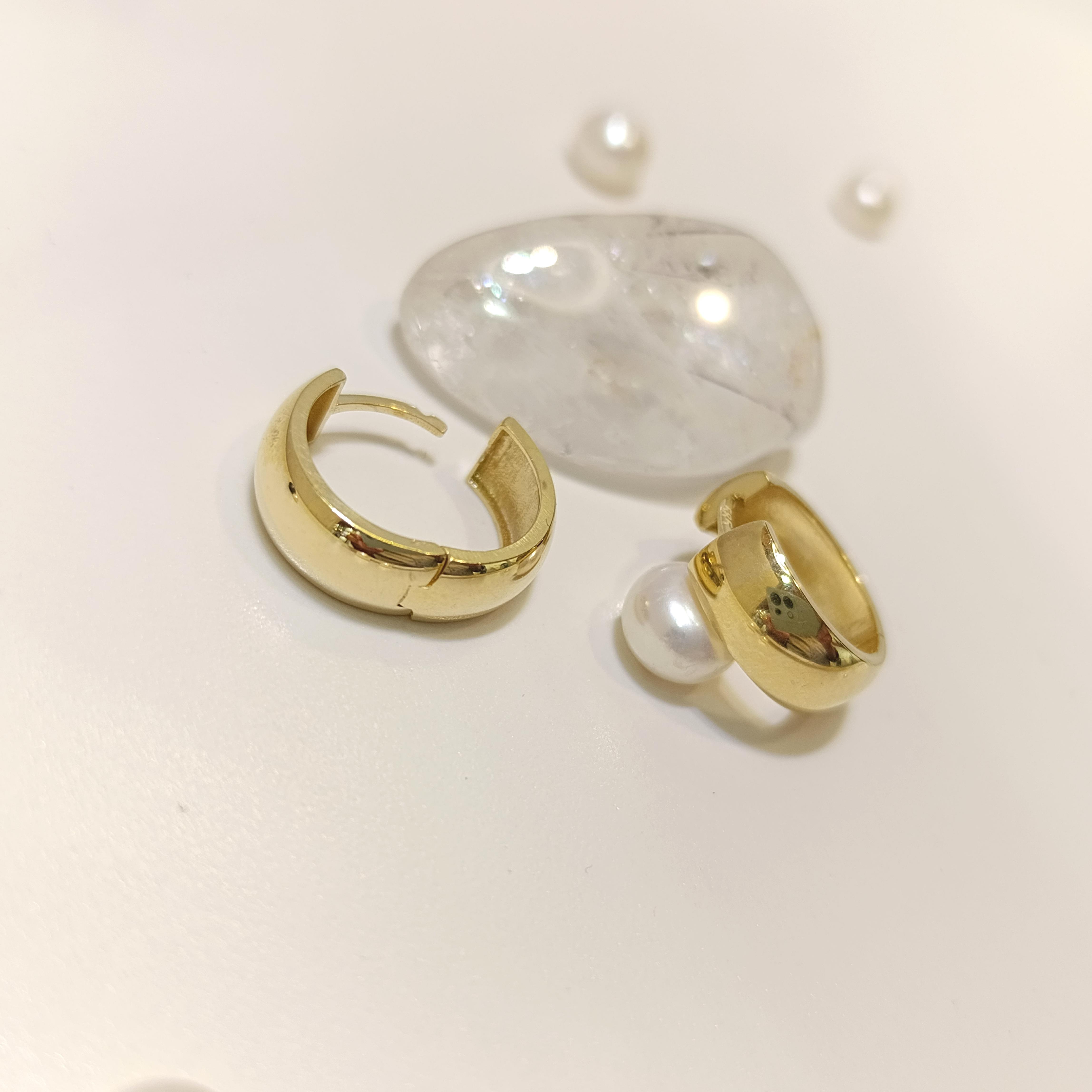 17mm Klasik Hagi Halka Küpe 14 Ayar Altın HD VİDEOLU