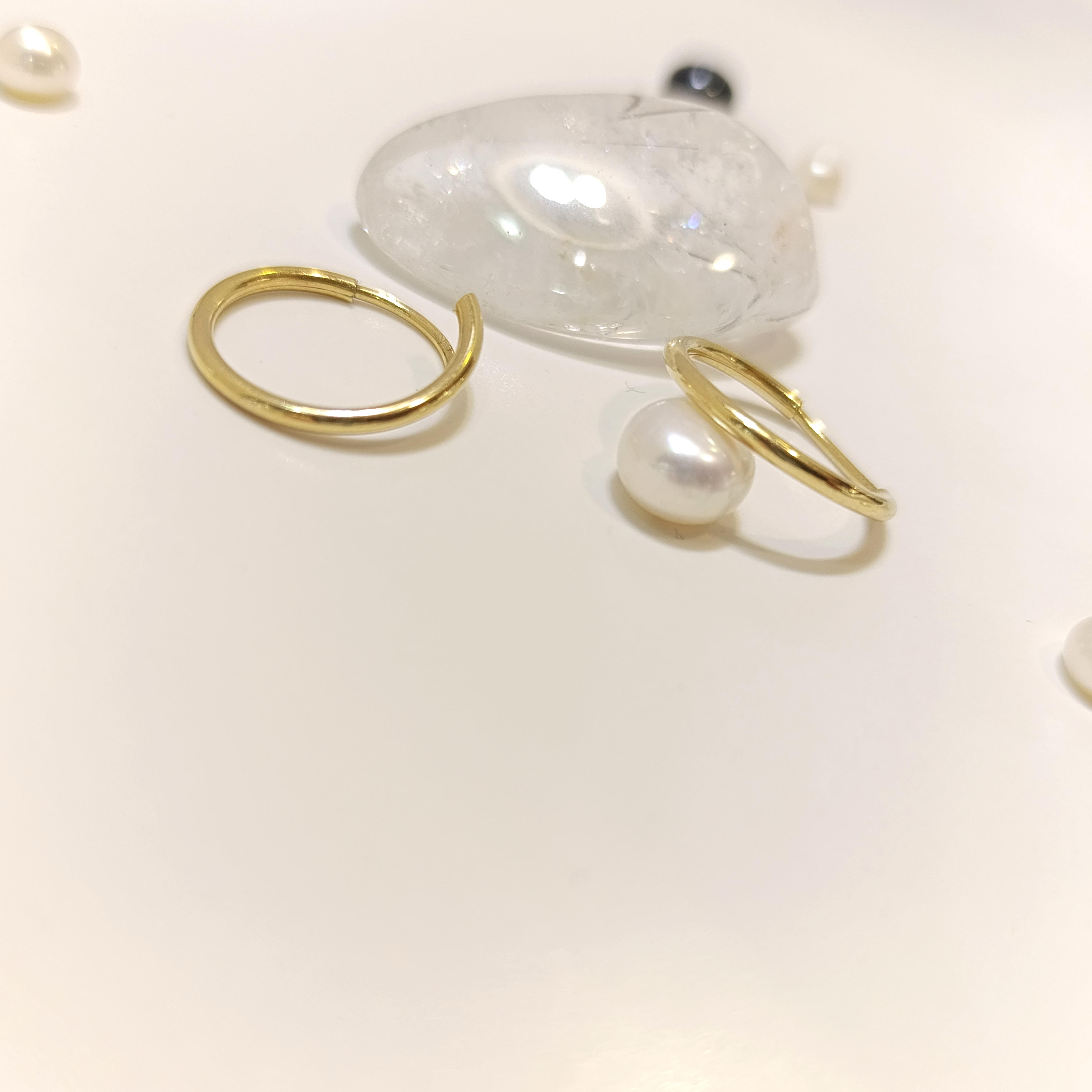 18mm Halka Küpe 14 Ayar Altın HD VİDEOLU