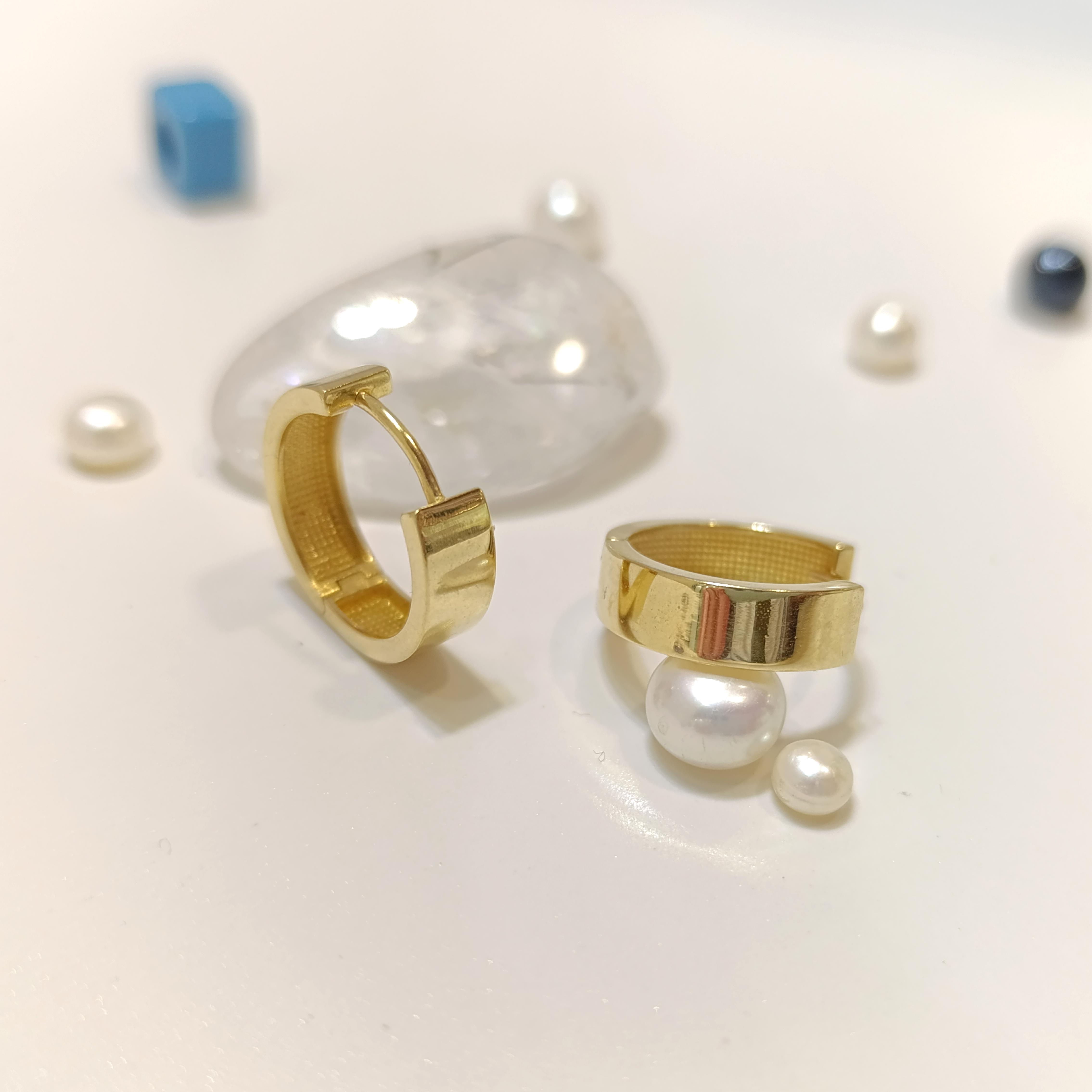 18mm Klasik Ray Halka Küpe 14 Ayar Altın HD VİDEOLU