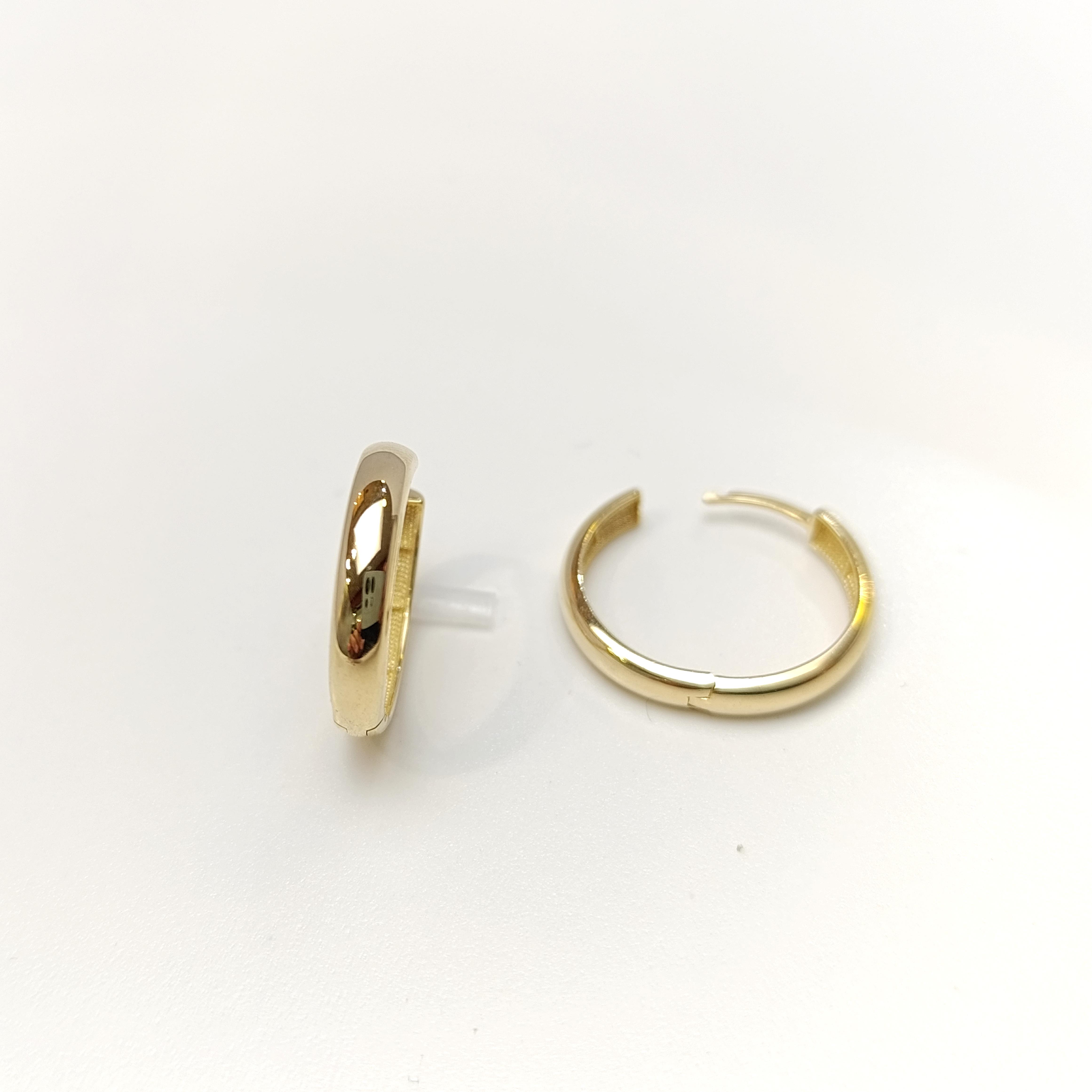 20.4mm Klasik Halka Küpe 14 Ayar Altın HD VİDEOLU