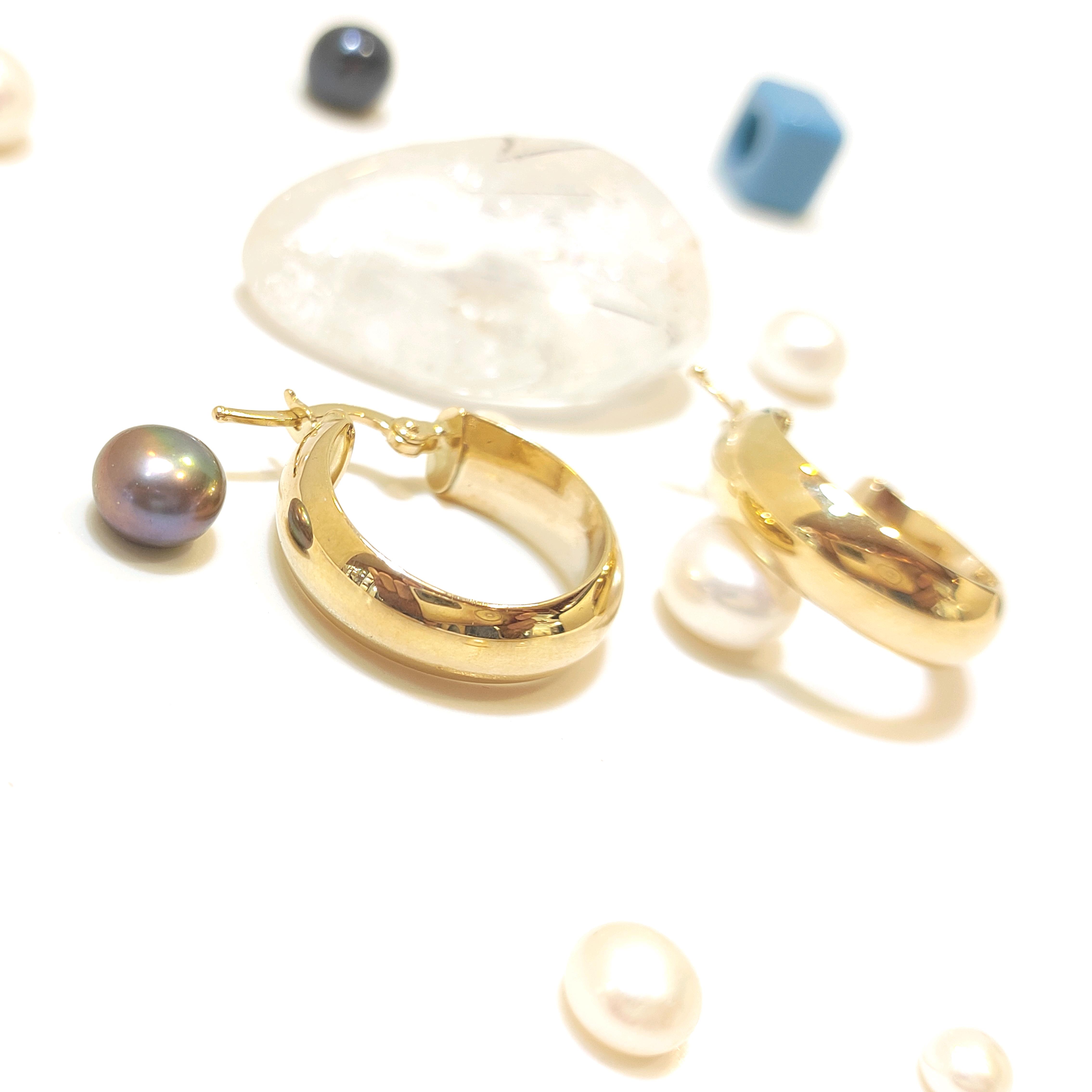 20mm Klasik Bombeli Halka Küpe 14 Ayar Altın HD VİDEOLU