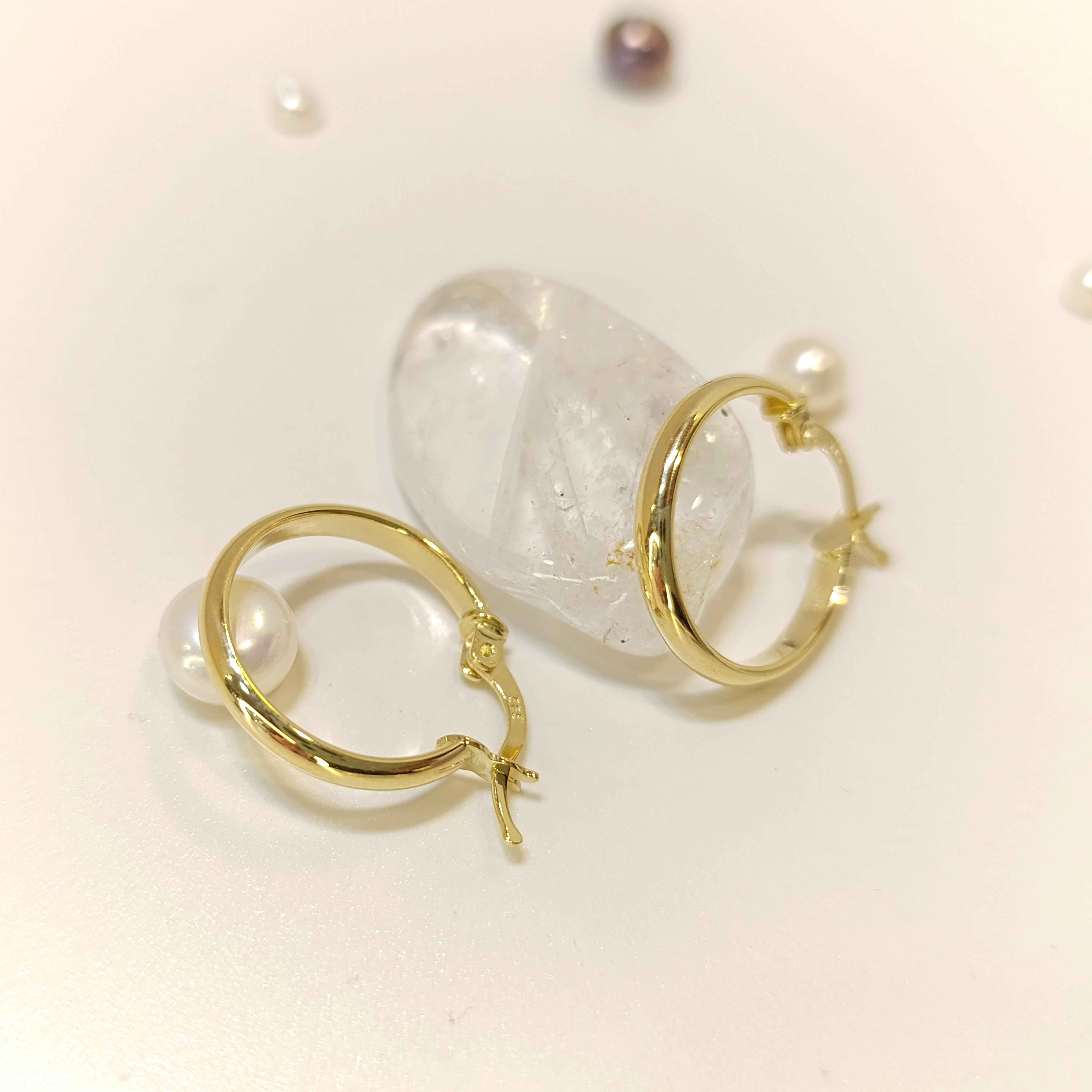 20mm Klasik Halka Küpe 14 Ayar Altın HD VİDEOLU