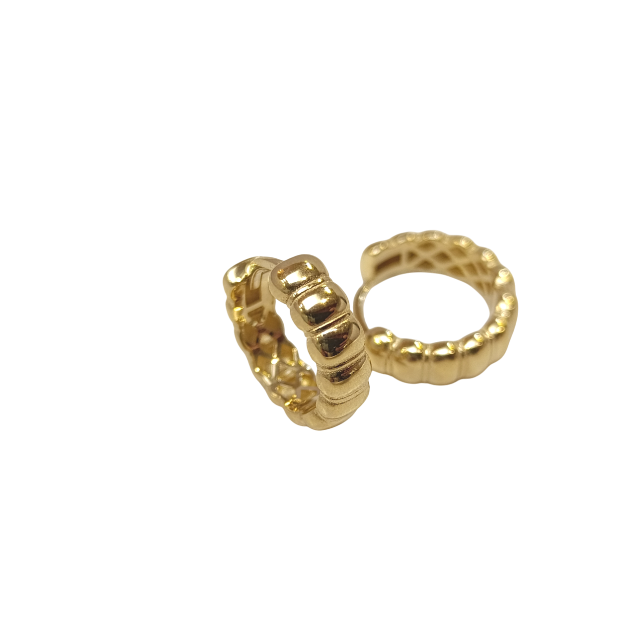 20mm Tırtıl Halka Küpe 14 Ayar Altın HD VİDEOLU