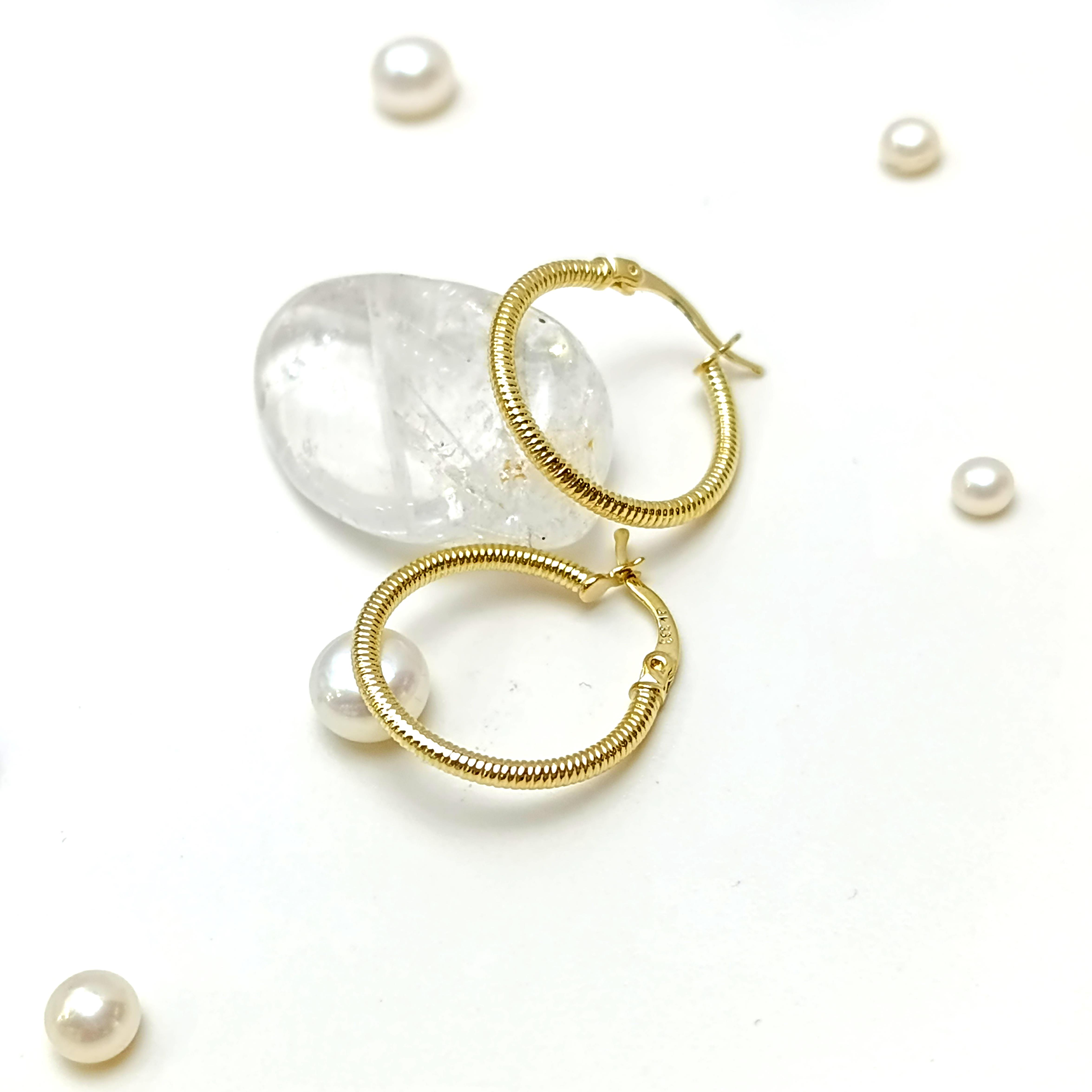 21mm Ajda Halka Küpe 8 Ayar Altın HD VİDEOLU