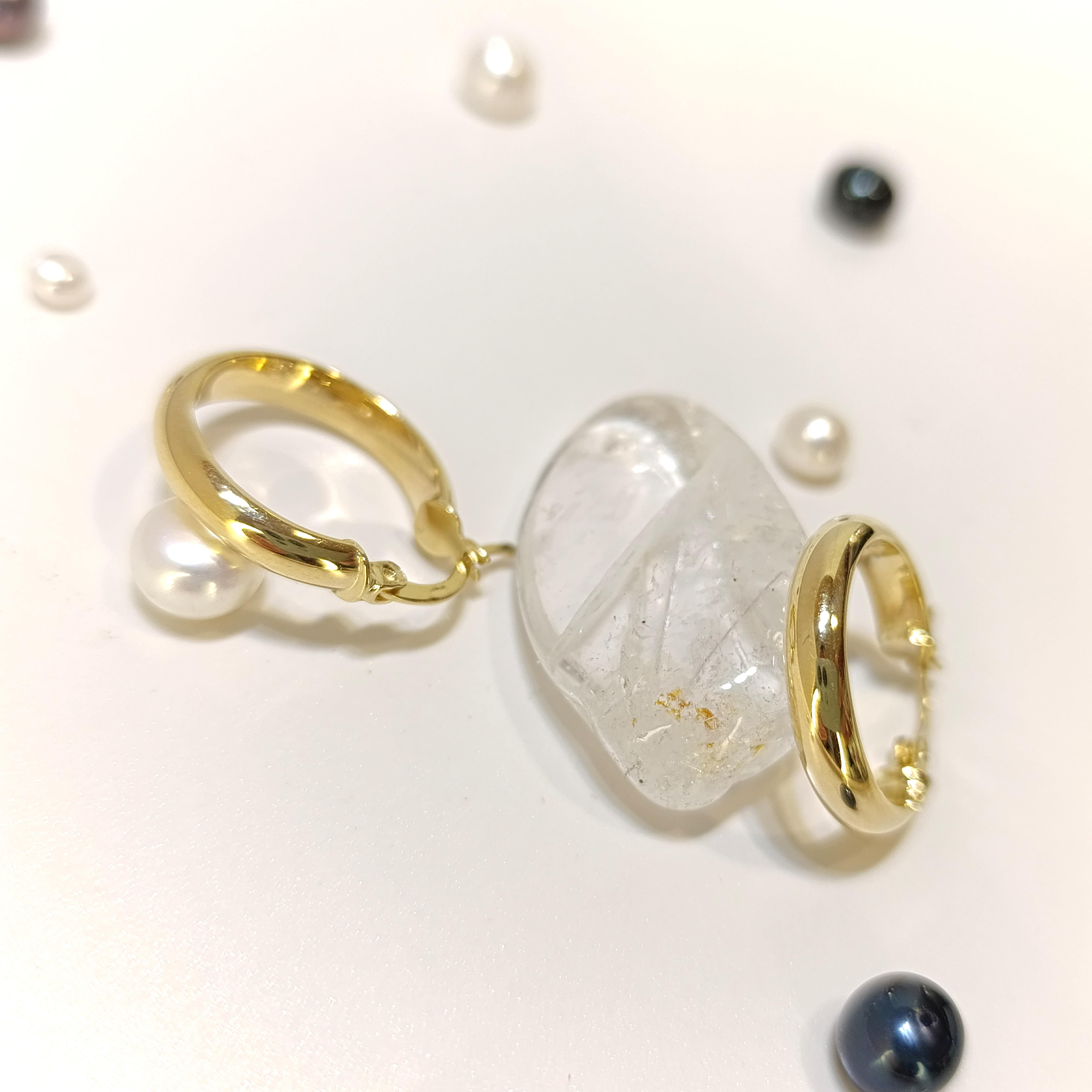 21mm Klasik Halka Küpe 14 Ayar Altın HD VİDEOLU