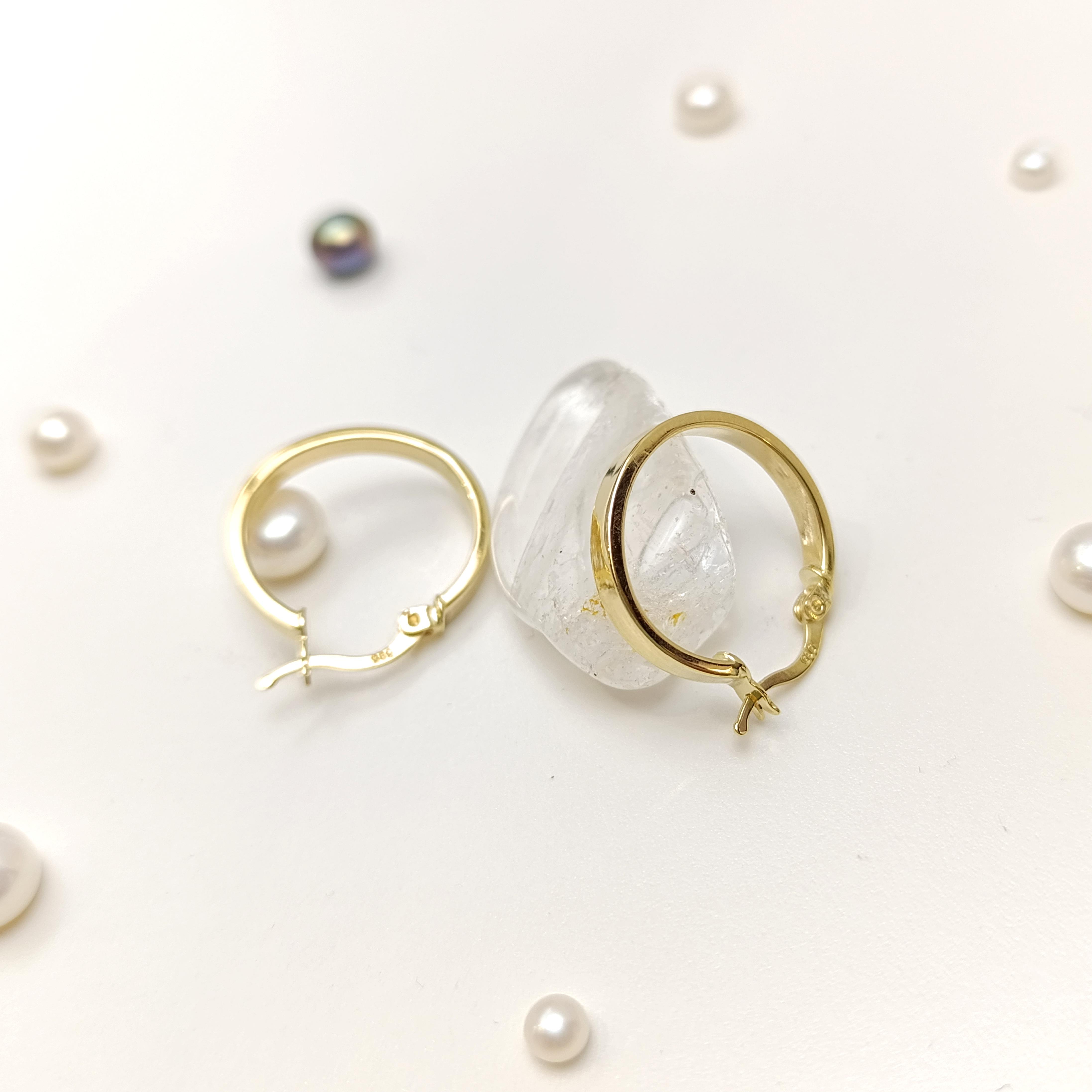 21mm Klasik Ray Halka Küpe 14 Ayar Altın HD VİDEOLU