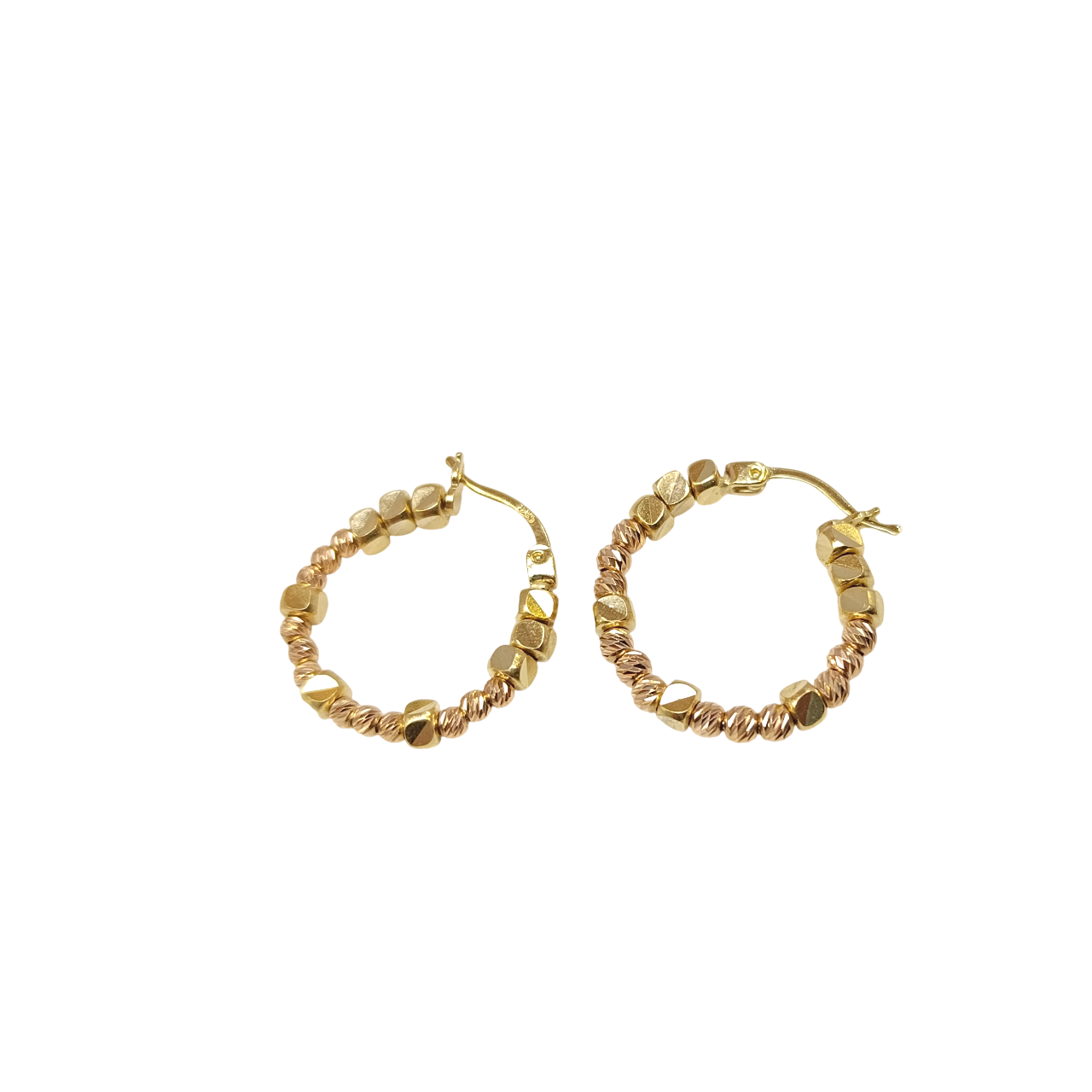 23.5mm Dorika Toplu Halka Küpe 14 Ayar Altın HD VİDEOLU