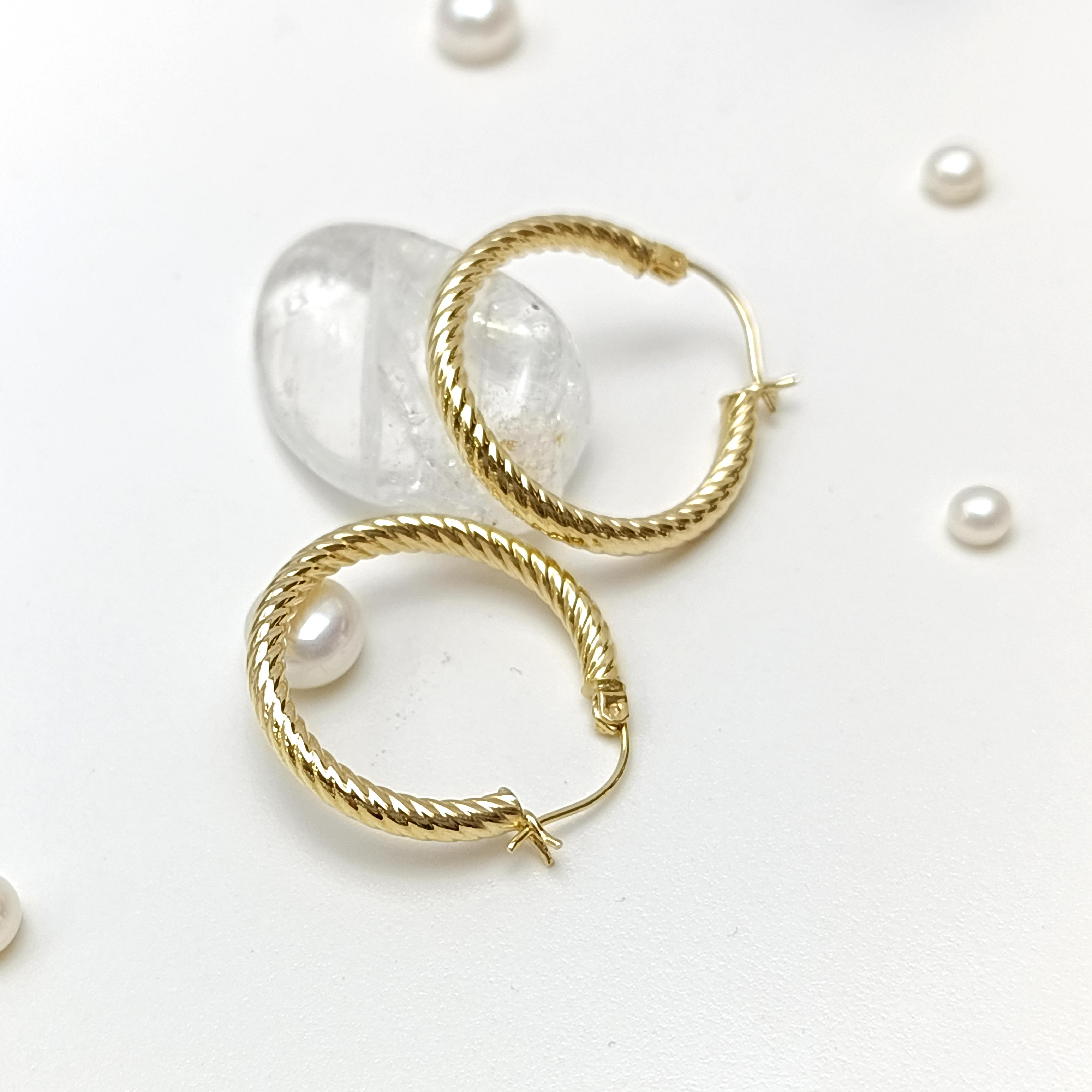 26mm Burma Halka Küpe 14 Ayar Altın HD VİDEOLU