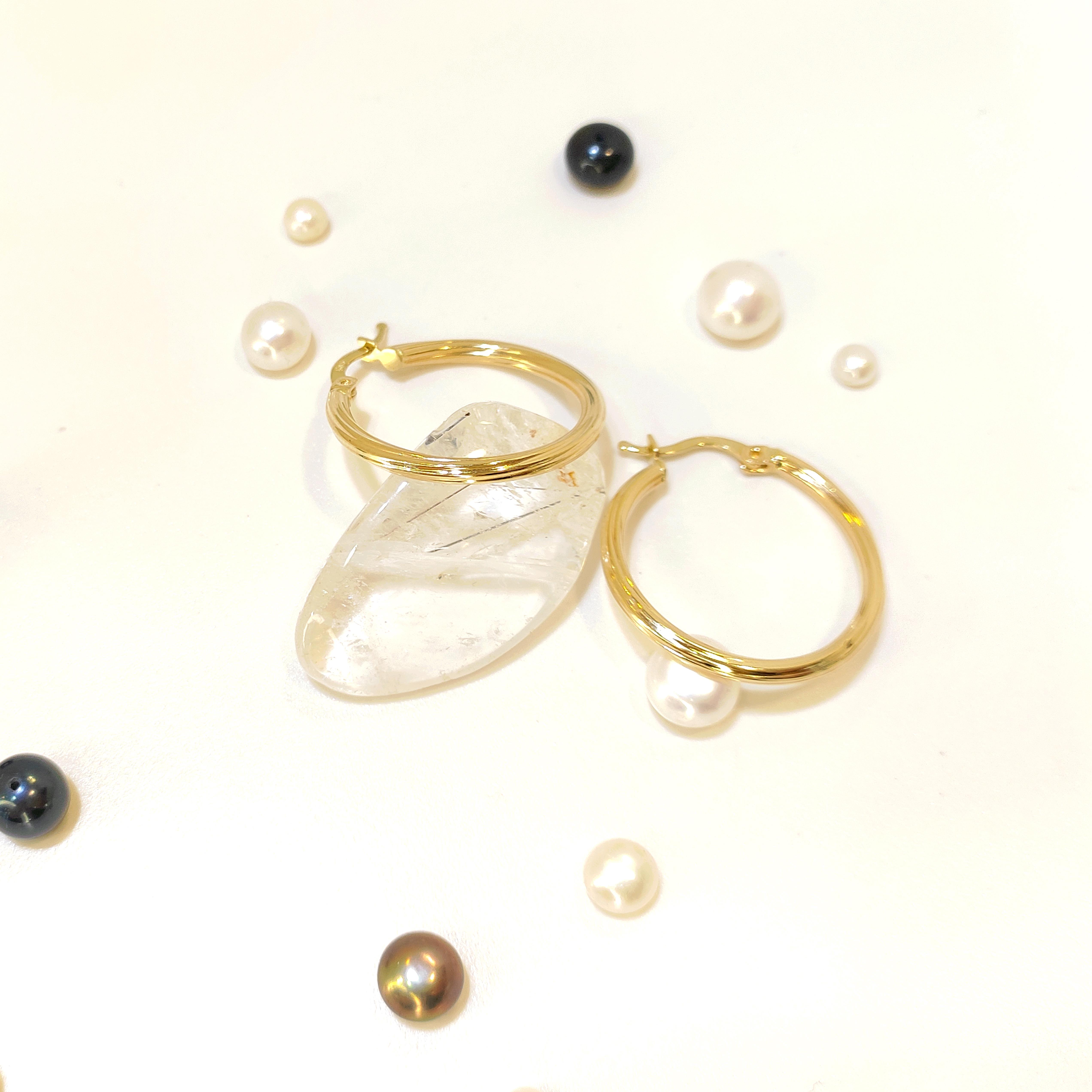 26mm Halka Küpe 14 Ayar Altın 