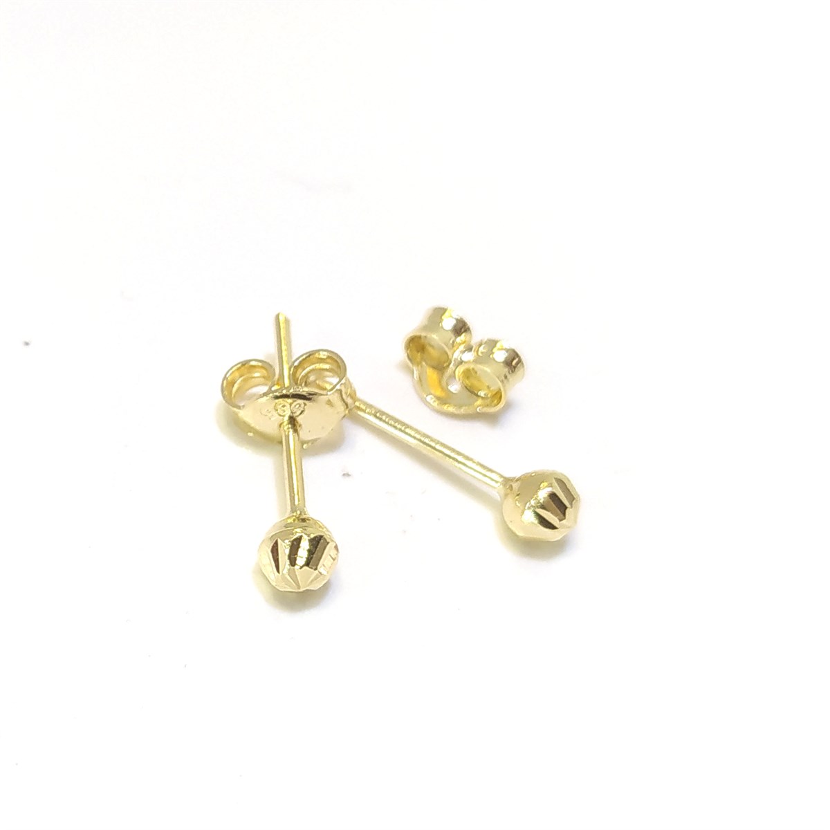 3,6mm Dorika Top Küpe 14 Ayar Altın