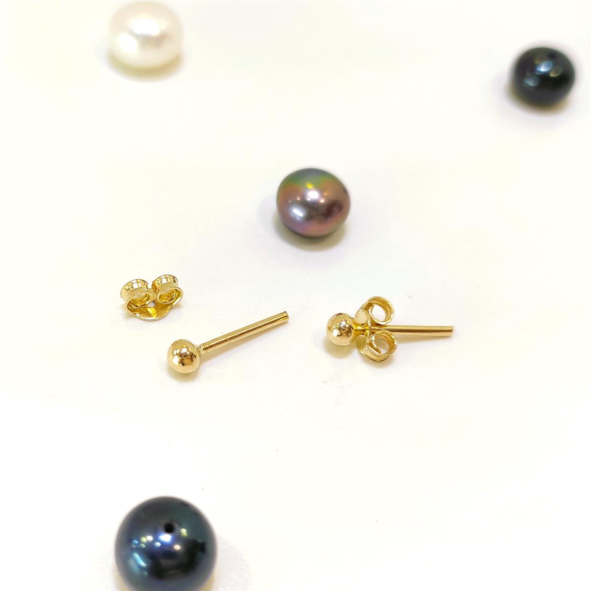 3mm NOKTA Vidalı Top Küpe 14 Ayar Altın HD VİDEOLU