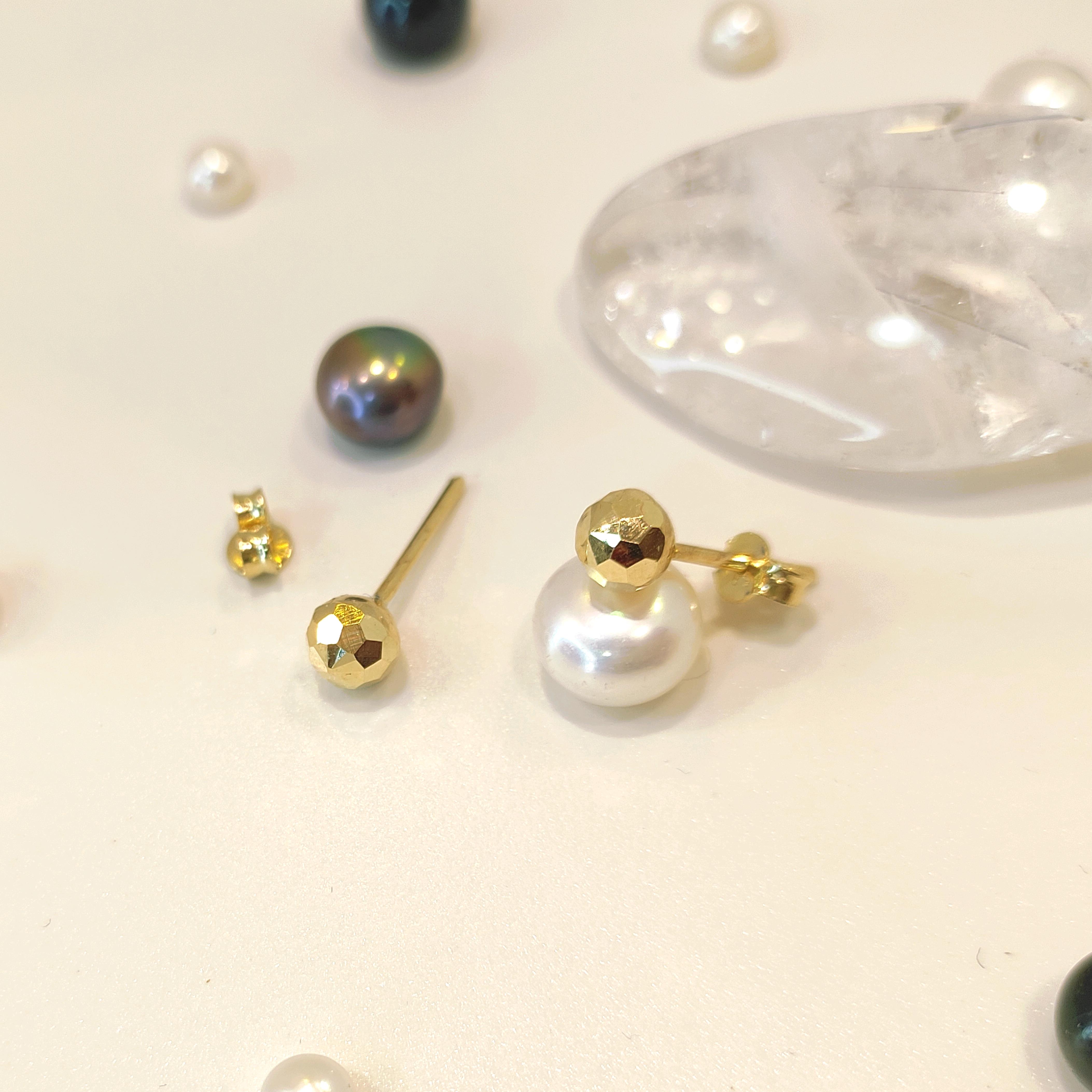5mm Dövme Vidalı Küpe 14 Ayar Altın 