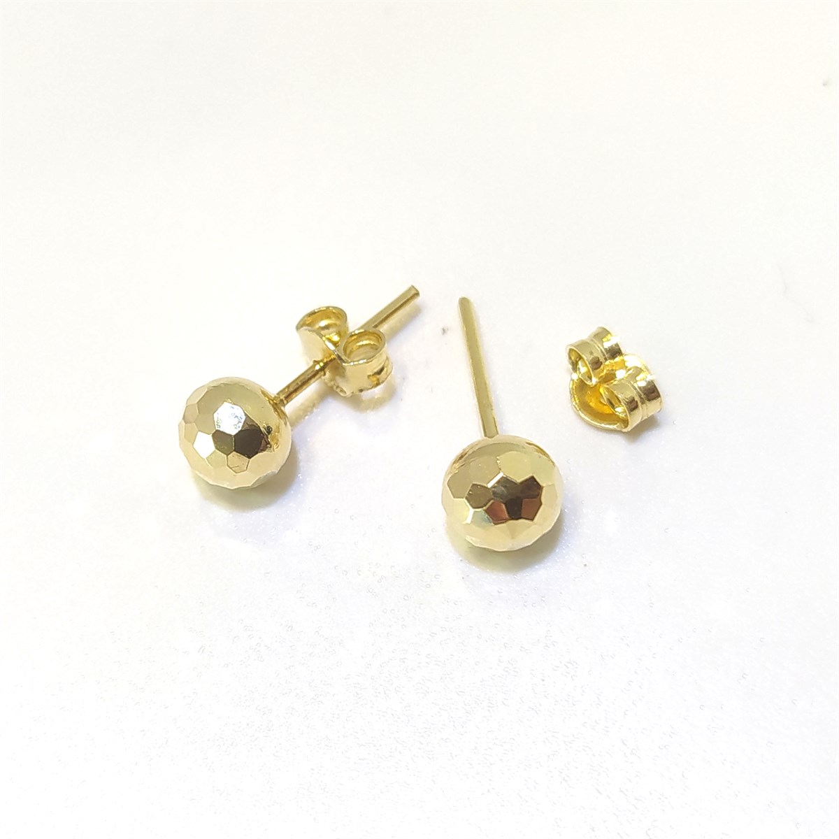 6mm Dövme Top Küpe 14 Ayar Altın