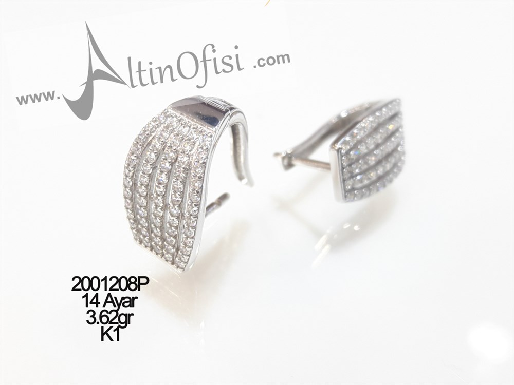 Beşli Suyolu Küpe 14 Ayar Altın