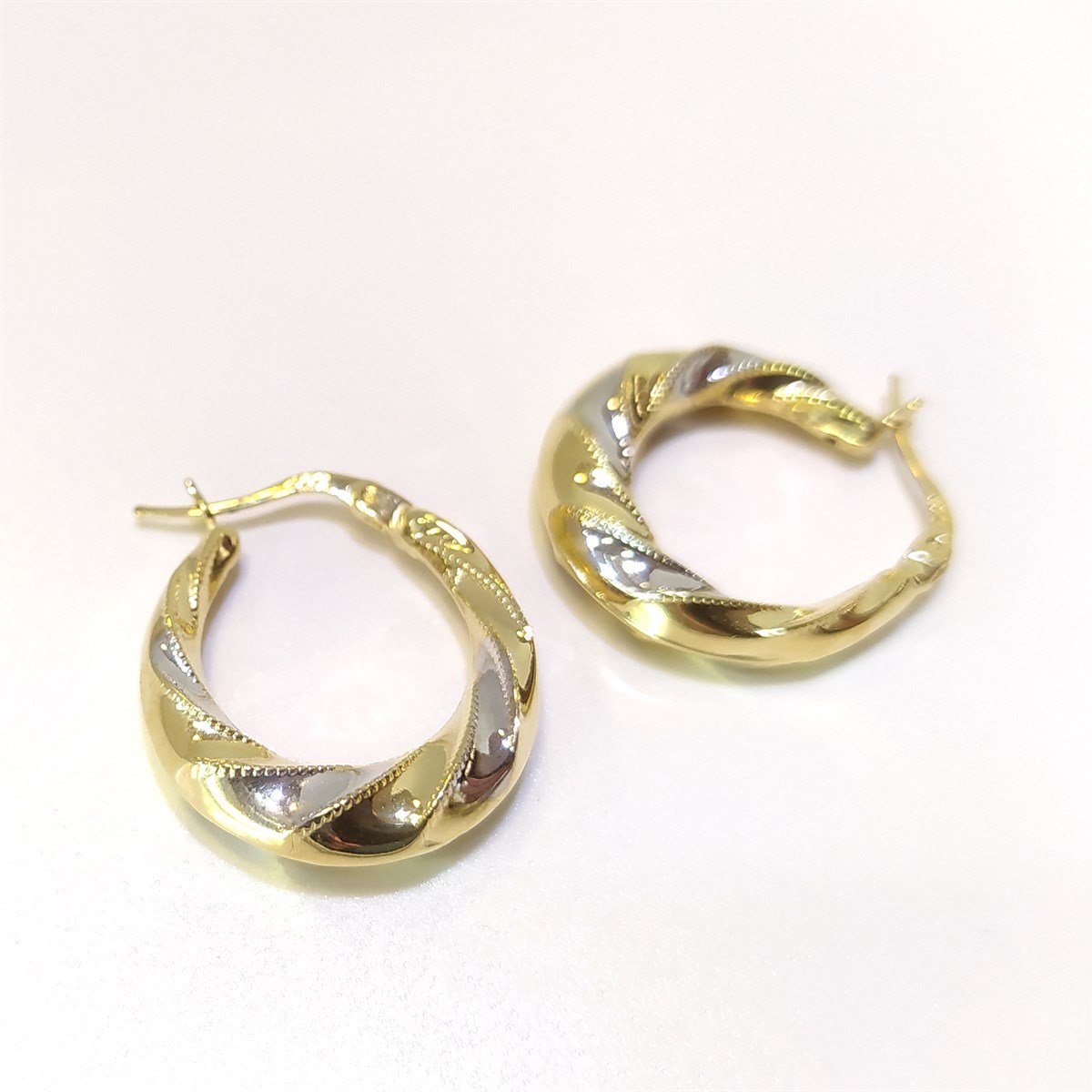 Burgu Halka Küpe 14 Ayar Altın