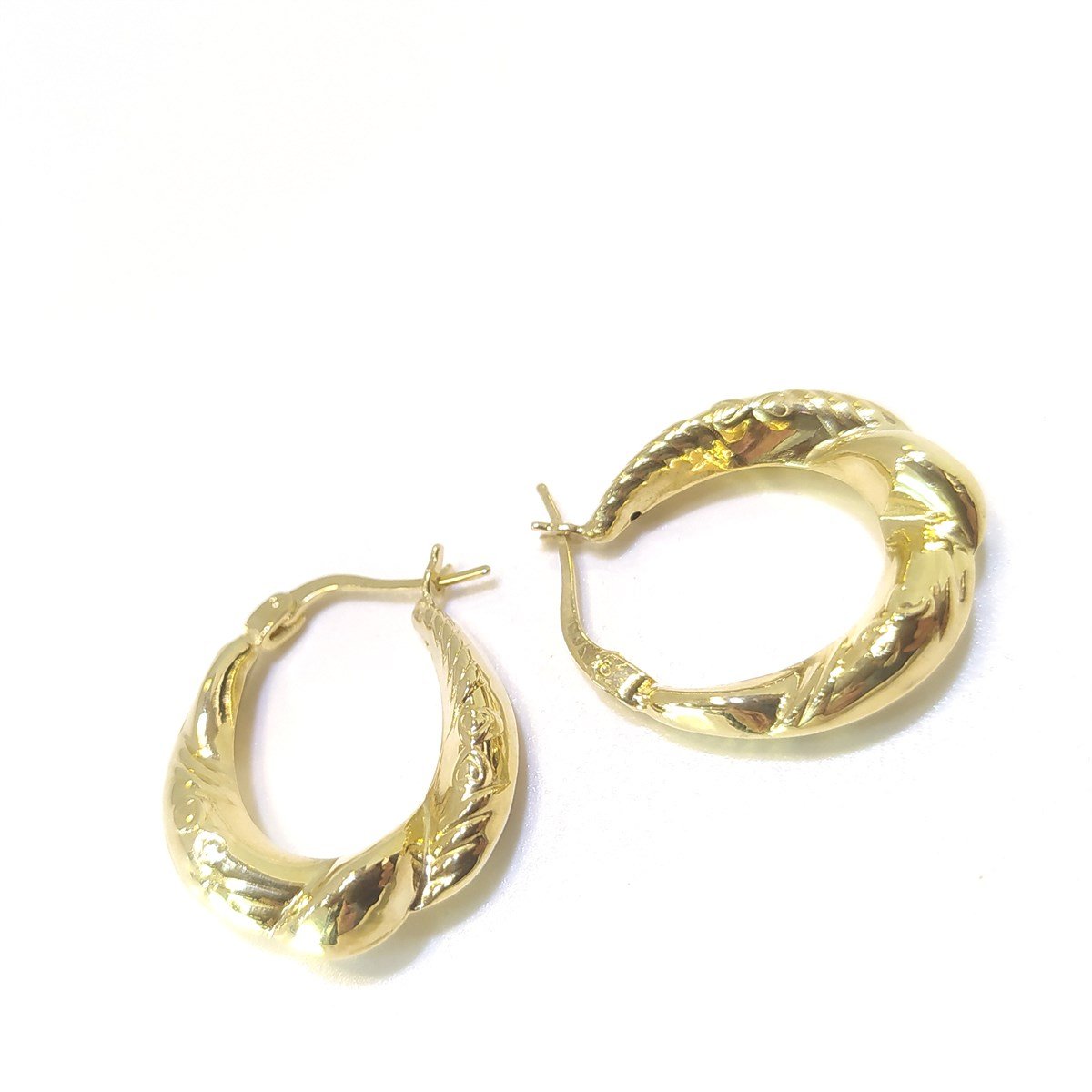 Burgu Halka Küpe 14 Ayar Altın