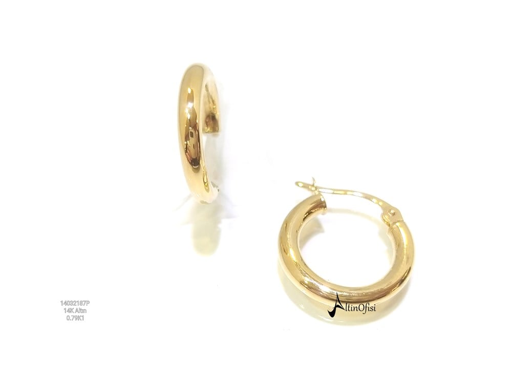 Halka Küpe  14 Ayar Altın