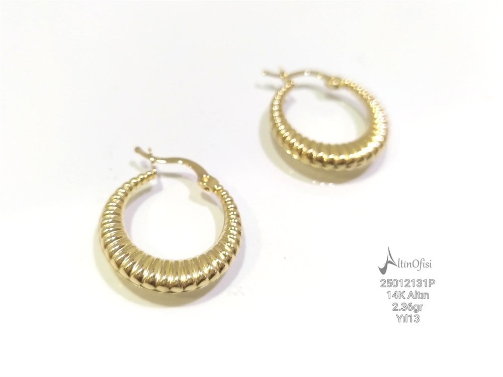 Halka Küpe  14 Ayar Altın