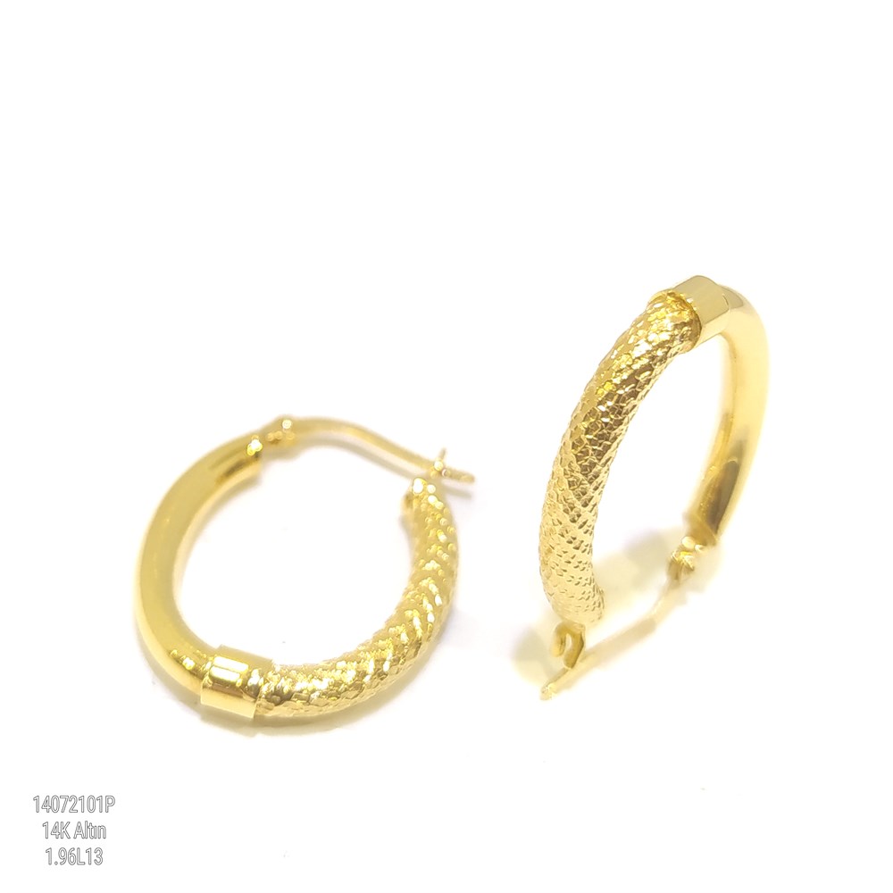 Halka Küpe 14 Ayar Altın