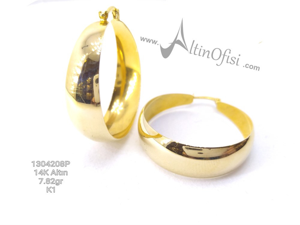 Halka Küpe 14 Ayar Altın