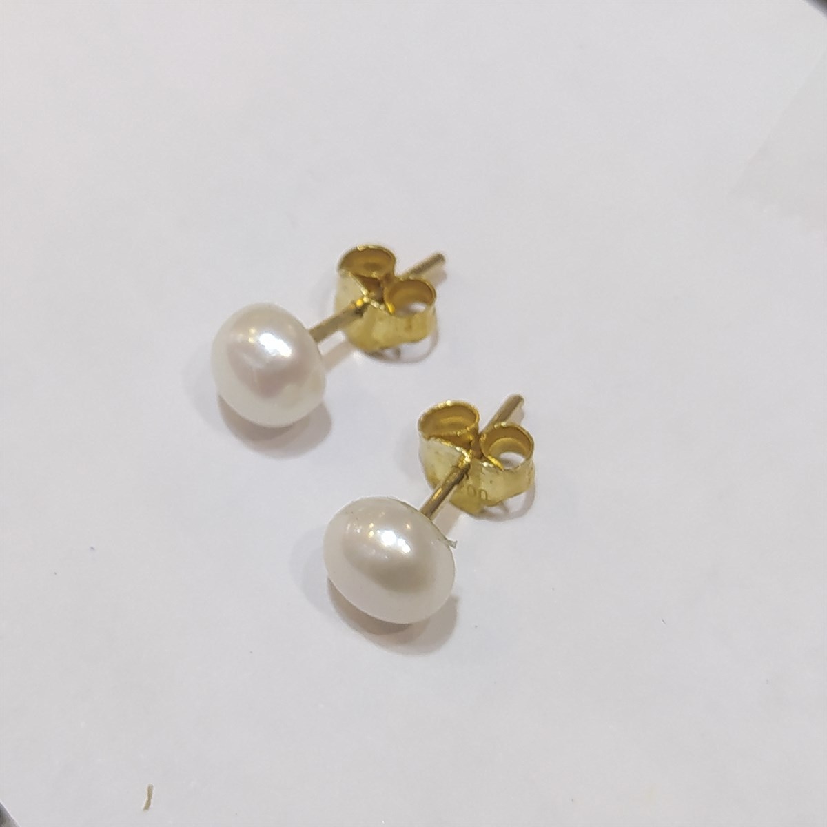 İnci Küpe 14 Ayar Altın KİŞİYE ÖZEL SATIŞ