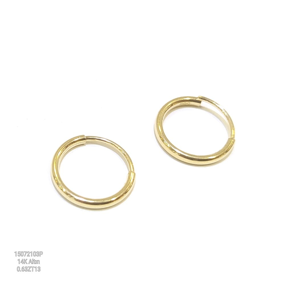 Klasik Halka Küpe 14 Ayar Altın