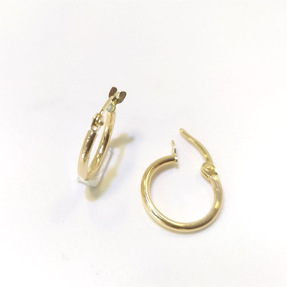 Klasik Halka Küpe 14 Ayar Altın