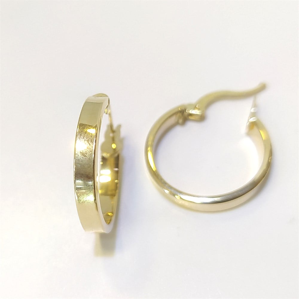 Klasik Halka Küpe 14 Ayar Altın