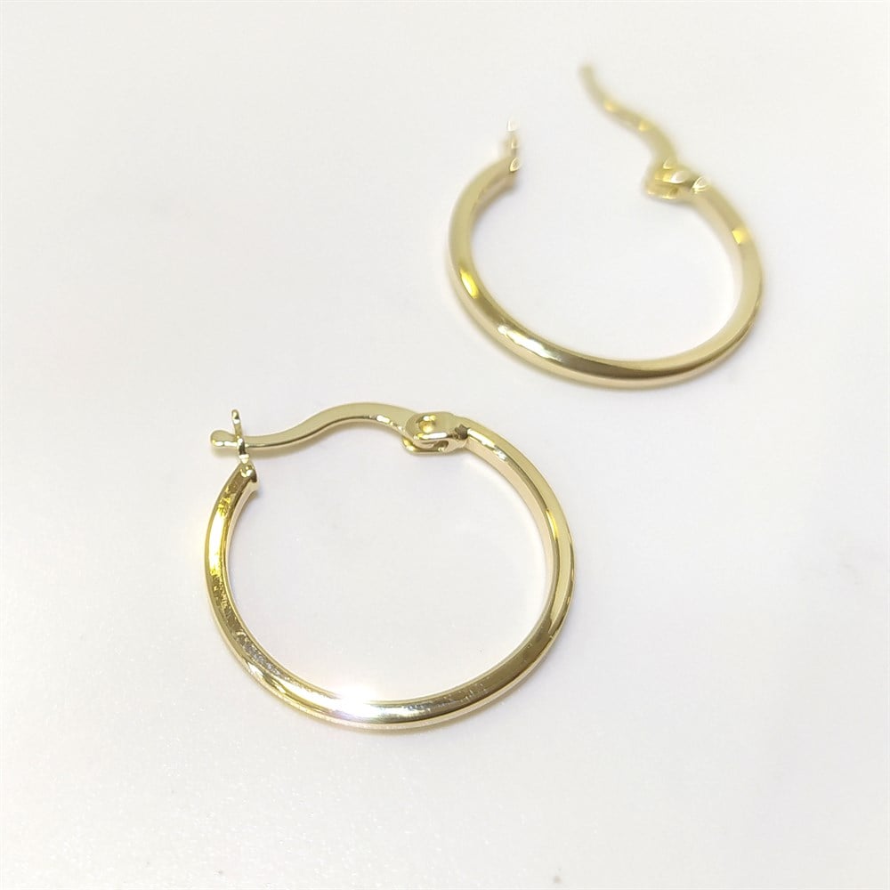 Klasik Halka Küpe 14 Ayar Altın