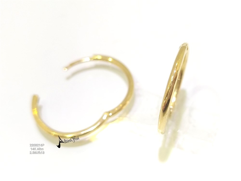 Klasik Halka Küpe 14 Ayar Altın