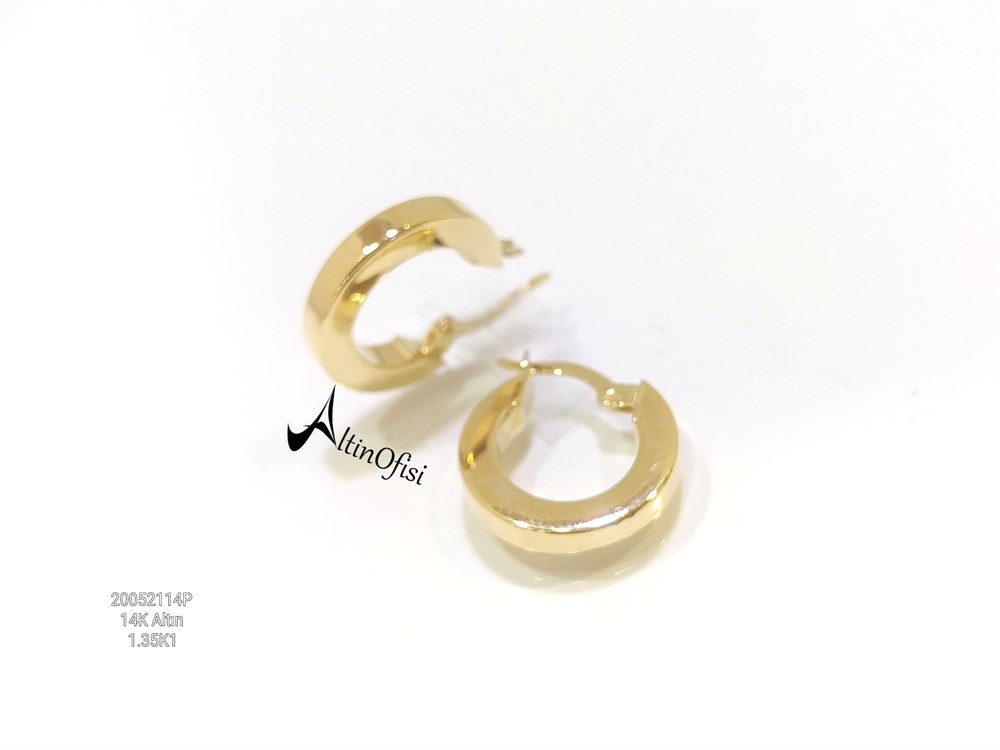 Klasik Halka Küpe 14 Ayar Altın