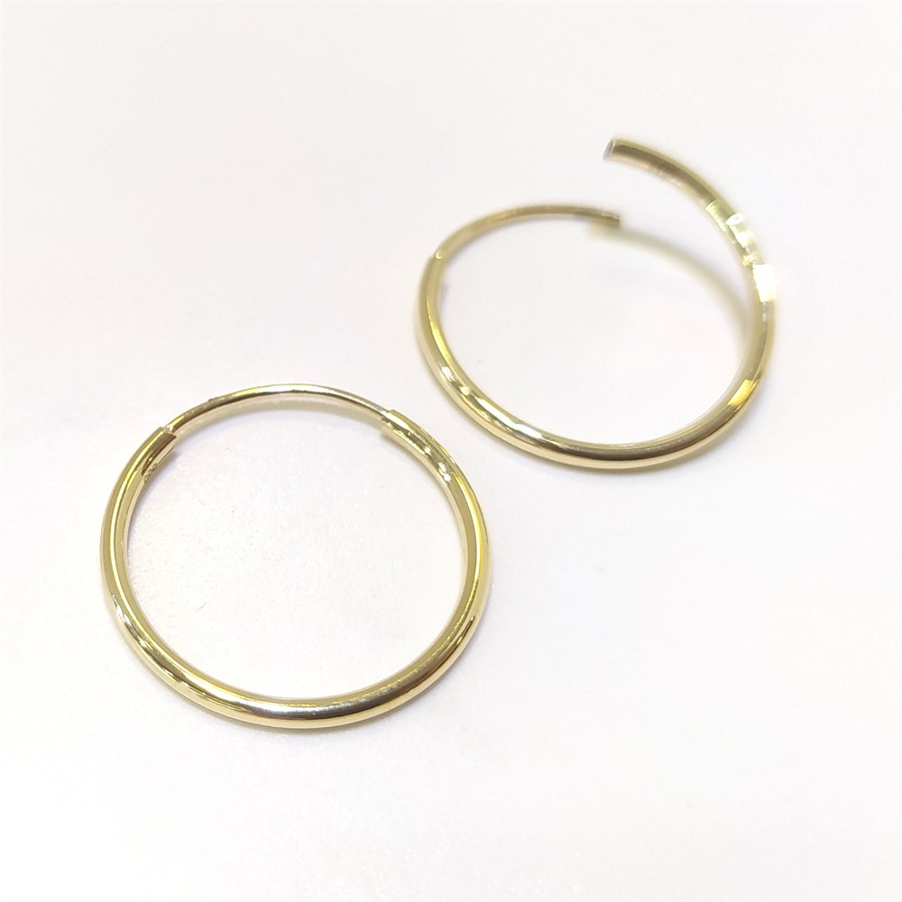 Klasik Halka Küpe 14 Ayar Altın