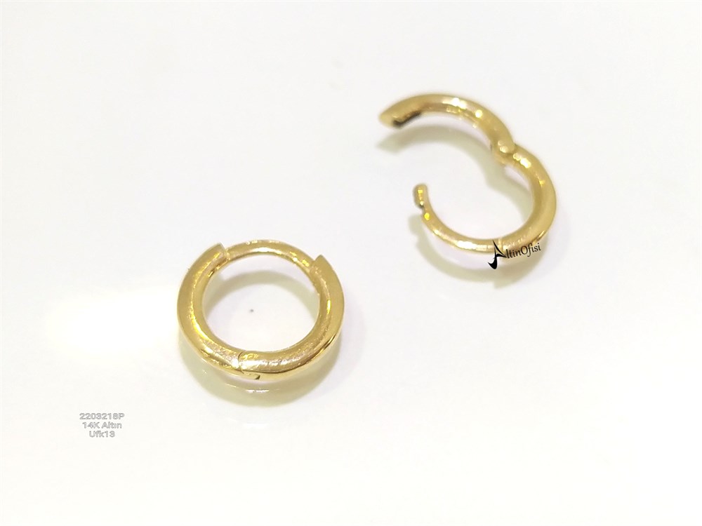 Klasik Halka Küpe 14 Ayar Altın