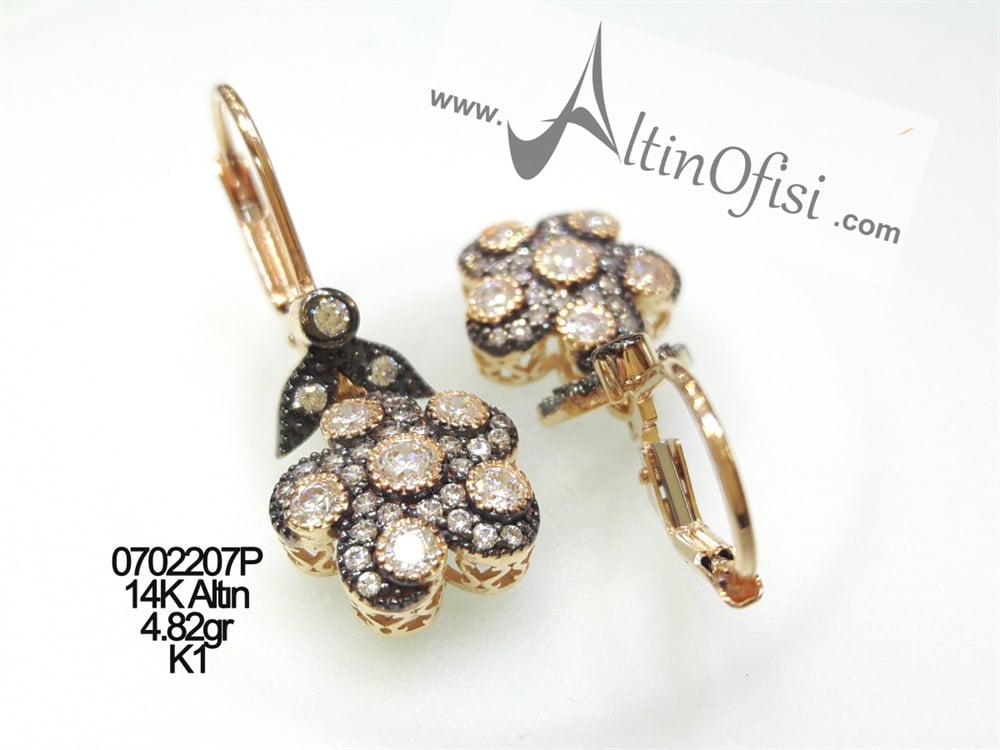 Sallantılı Küpe 14 Ayar Altın