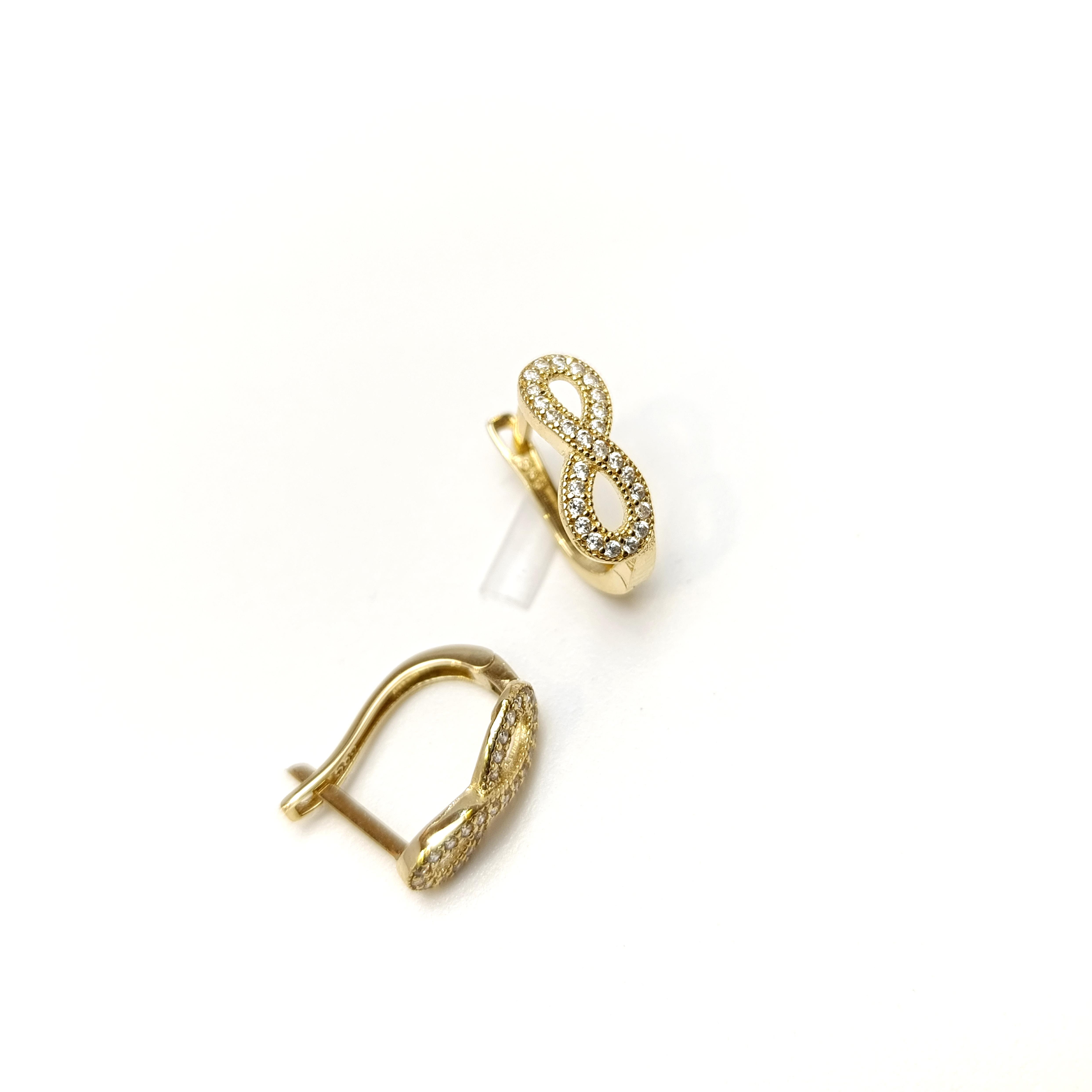 Sonsuzluk Tanesi Küpe 14 Ayar Altın HD VİDEOLU