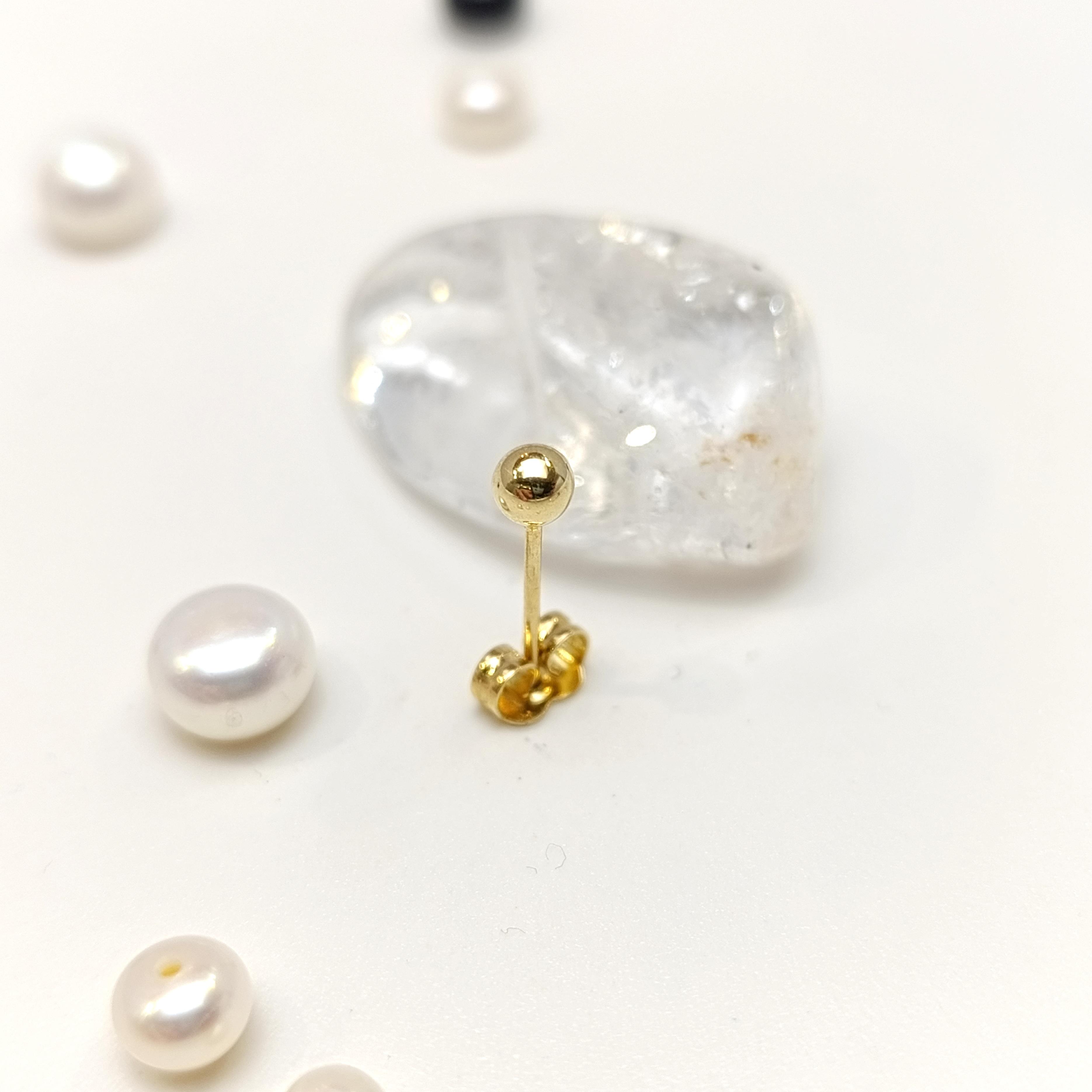 Tekli Nokta 4mm Top Vidalı Tek Küpe 14 Ayar Altın  HD VİDEOLU