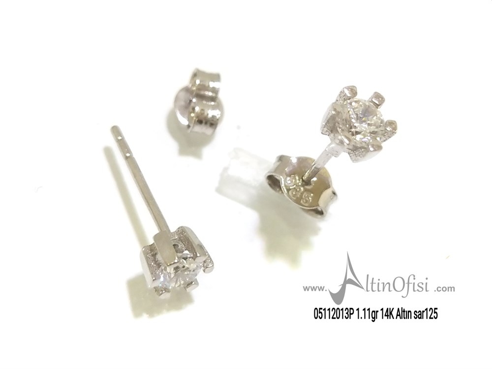 Tektaş Küpe 14 Ayar Altın