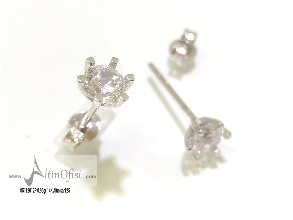 Tektaş Küpe 14 Ayar Altın