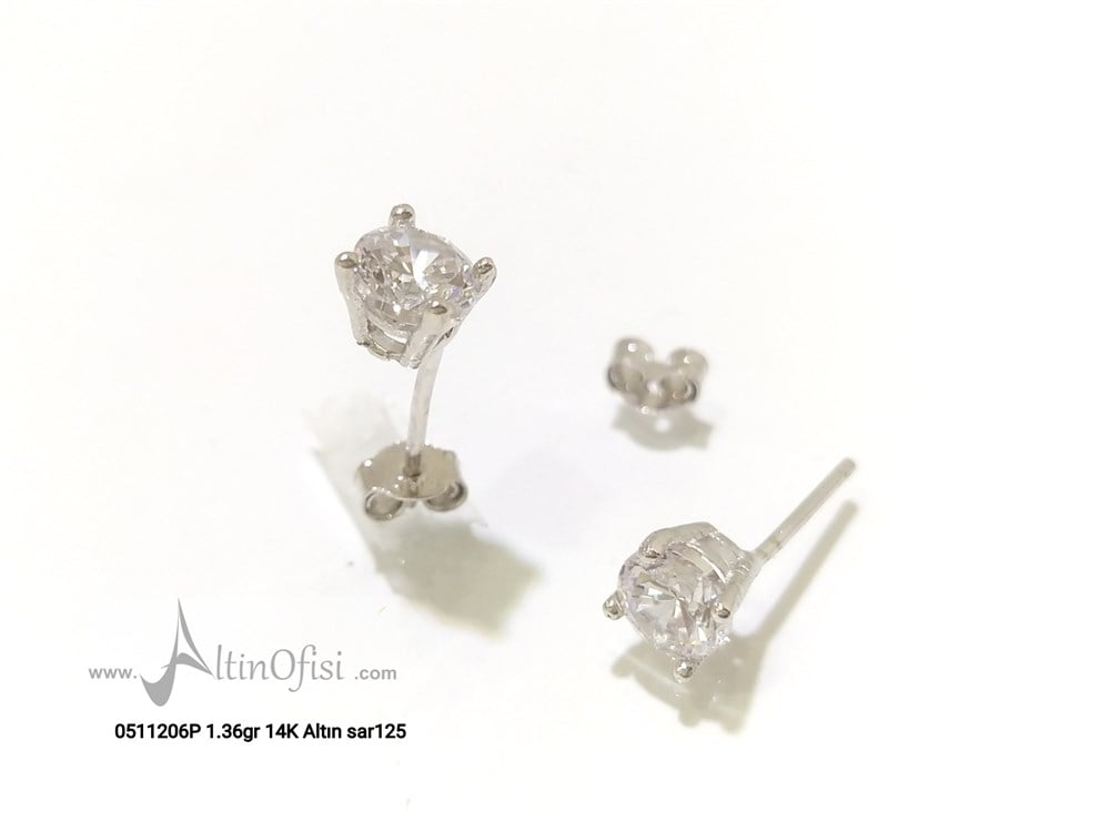 Tektaş Küpe 14 Ayar Altın