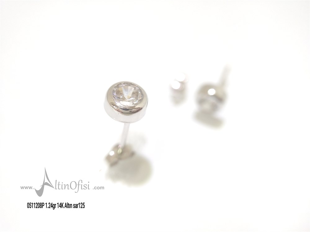 Tektaş Küpe 14 Ayar Altın