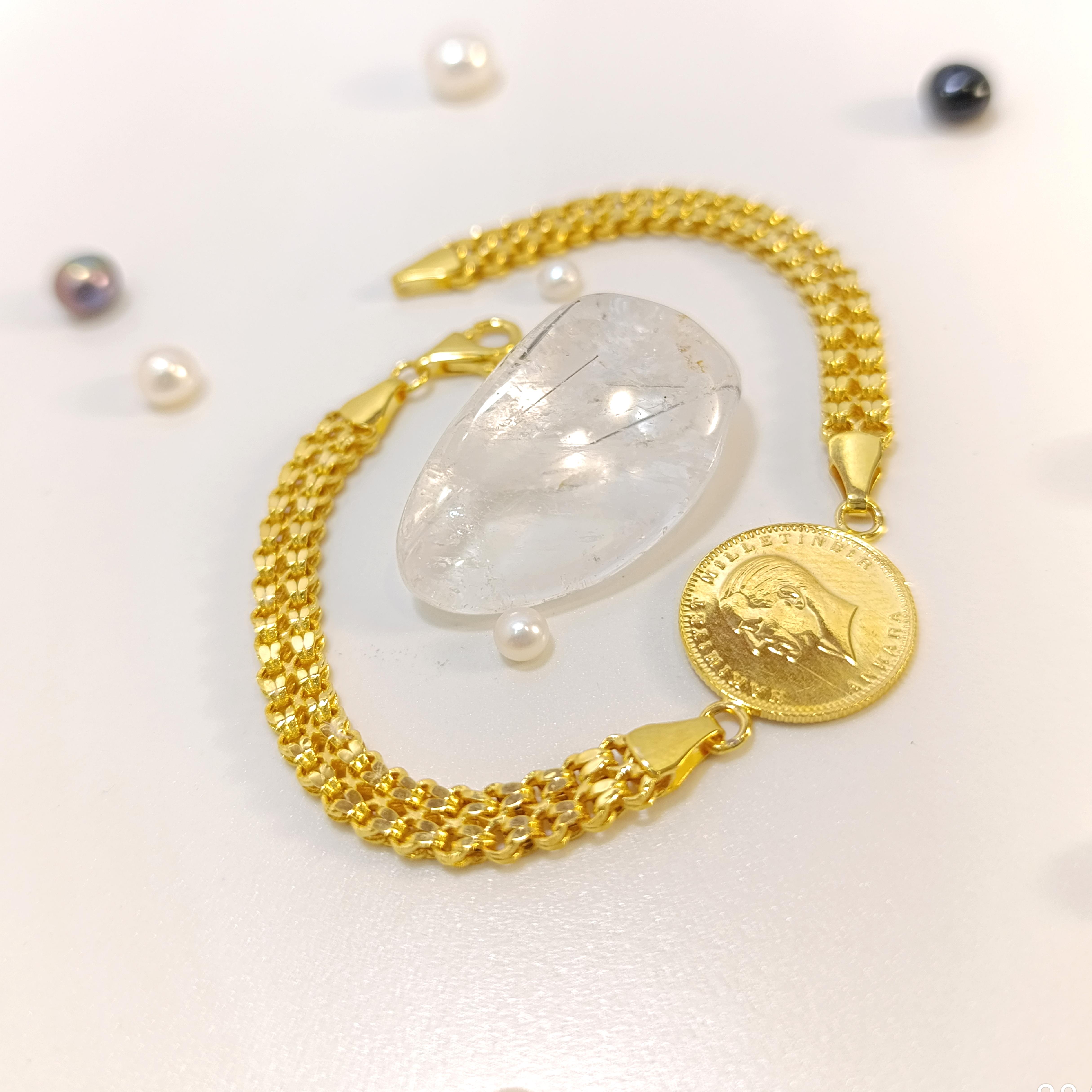 Atalira Yarım Altınlı Bileklik Altın HD VİDEOLU