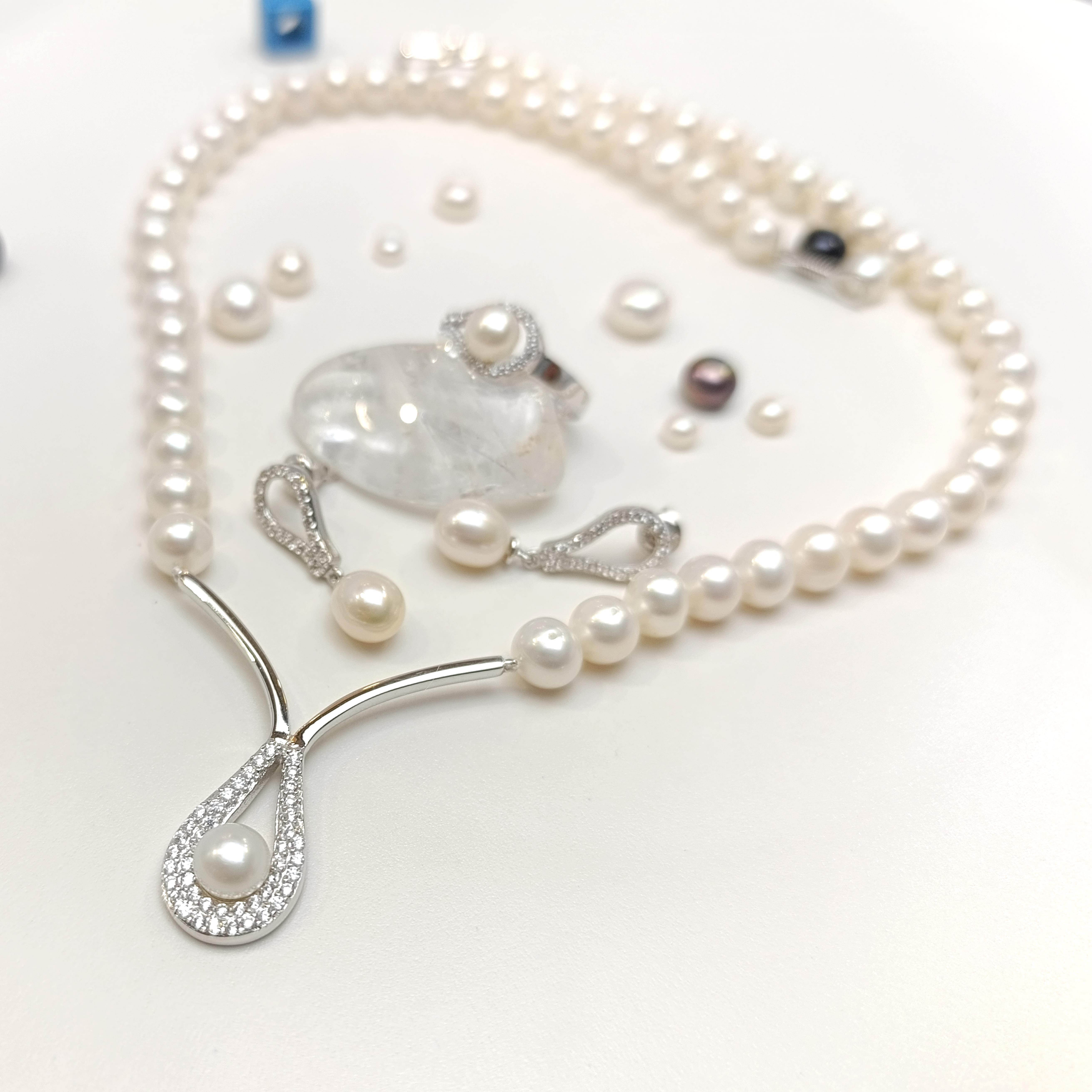 Gerçek İnci Taşlı Set Takım 14 Ayar Altın HD VİDEOLU